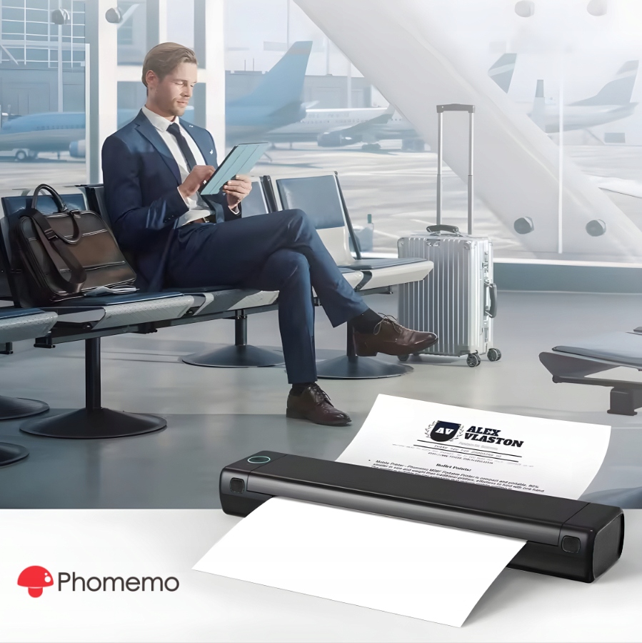 Drukarka Termiczna do Dokumentów Papier A4 Phomemo M08F Bluetooth Android