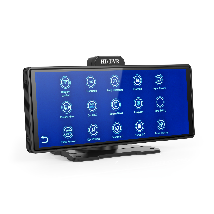 Stacja Multimedialna Rejstrator Android Apple Carplay DVR 4K 2 Kamery Wifi