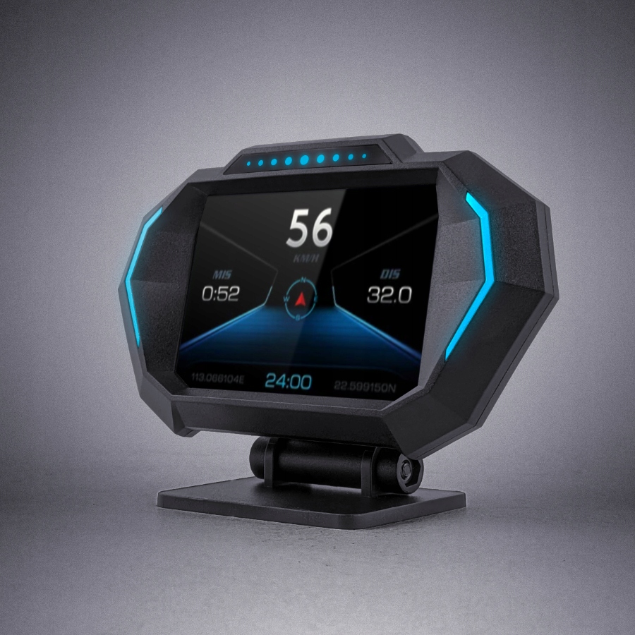 Komputer Pokładowy HUD Wyświetlacz LCD OBDII USB-C GPS Kasowanie Błędów