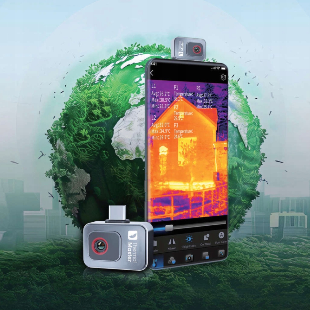 Kamera Termowizyjna HD InfiRay P2 Thermal Master Miniaturowa USB C + Etui