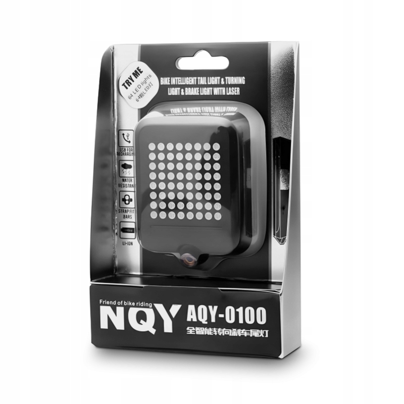 Kierunkowskaz Lampka Rowerowa Sygnalizator Czujnik Ruchu LED Laser USB