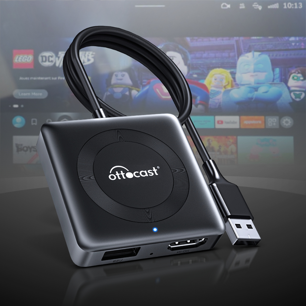 Bezprzewodowy Adapter CarPlay Android Auto Ottocast Car TV Mate MAX HDMI TV