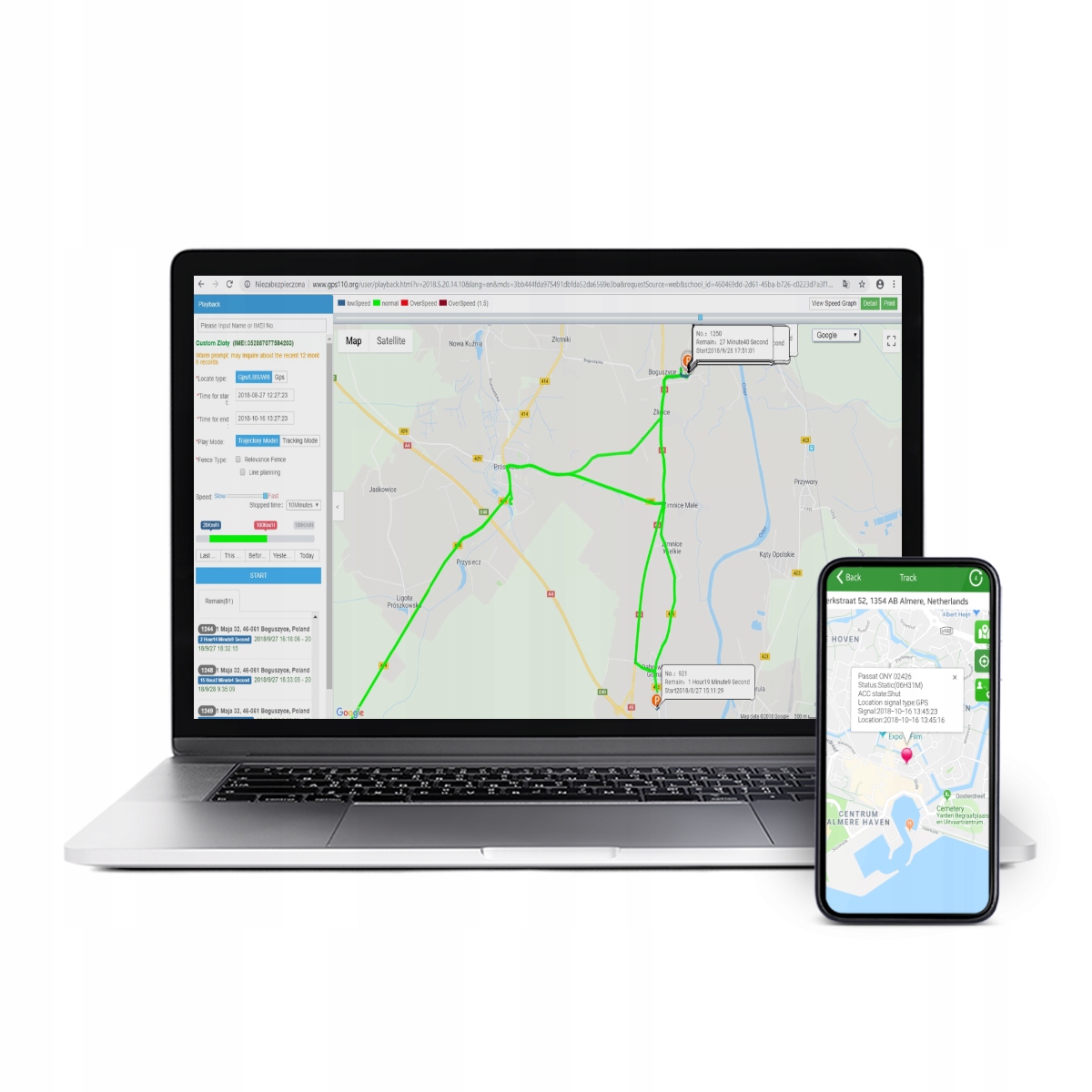 Samochodowy lokalizator GPS108 Coban z bat. 10Ah