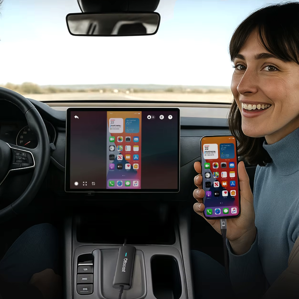 Bezprzewodowy adapter CarPlay Ottocast CA450-T Mirror Touch Display Port