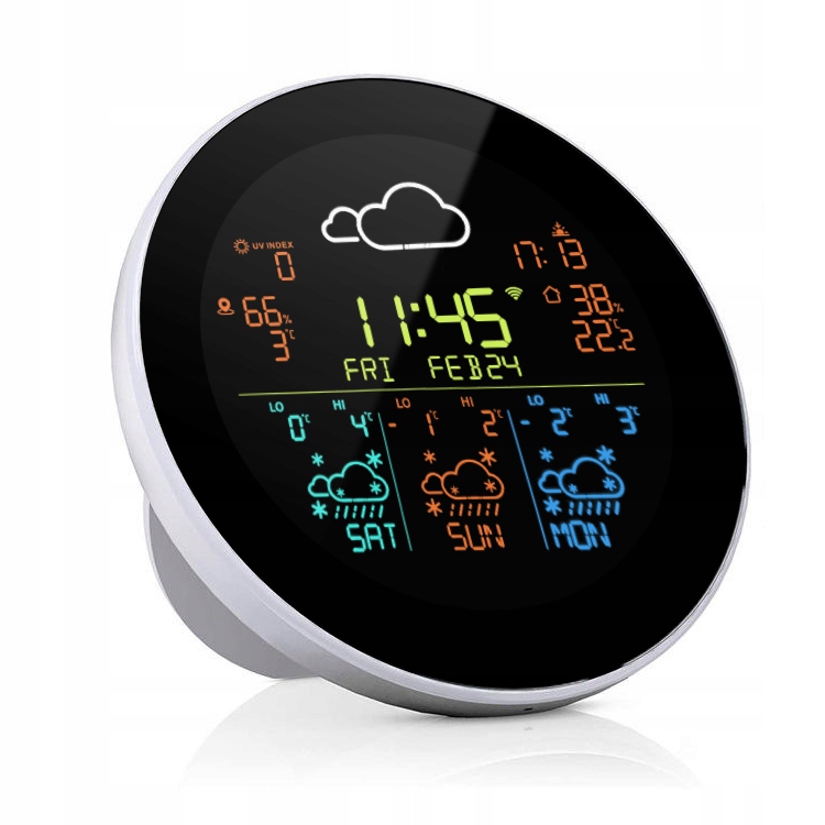 Stacja Pogodowa Tuya Wi-Fi Kolorowy LCD