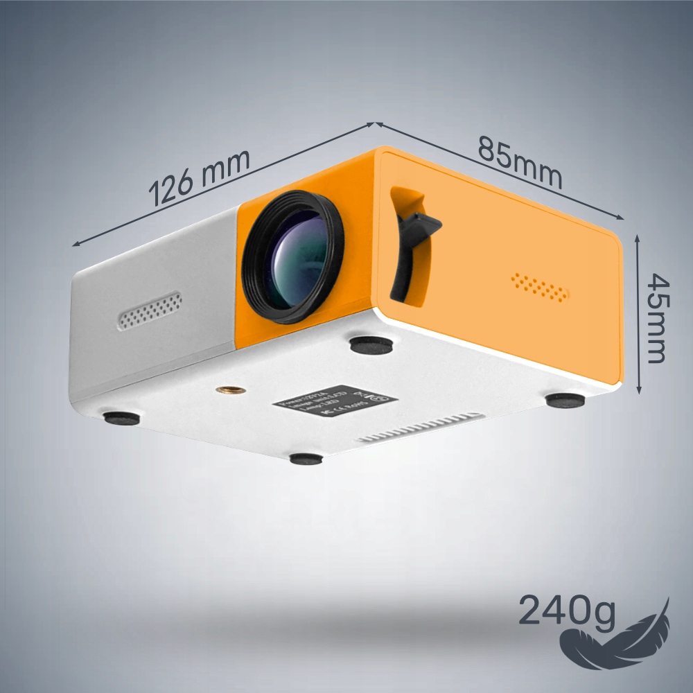 Mini Projektor Multimedialny LED HD USB Micro SD Głośnik Pilot Okulary 3D