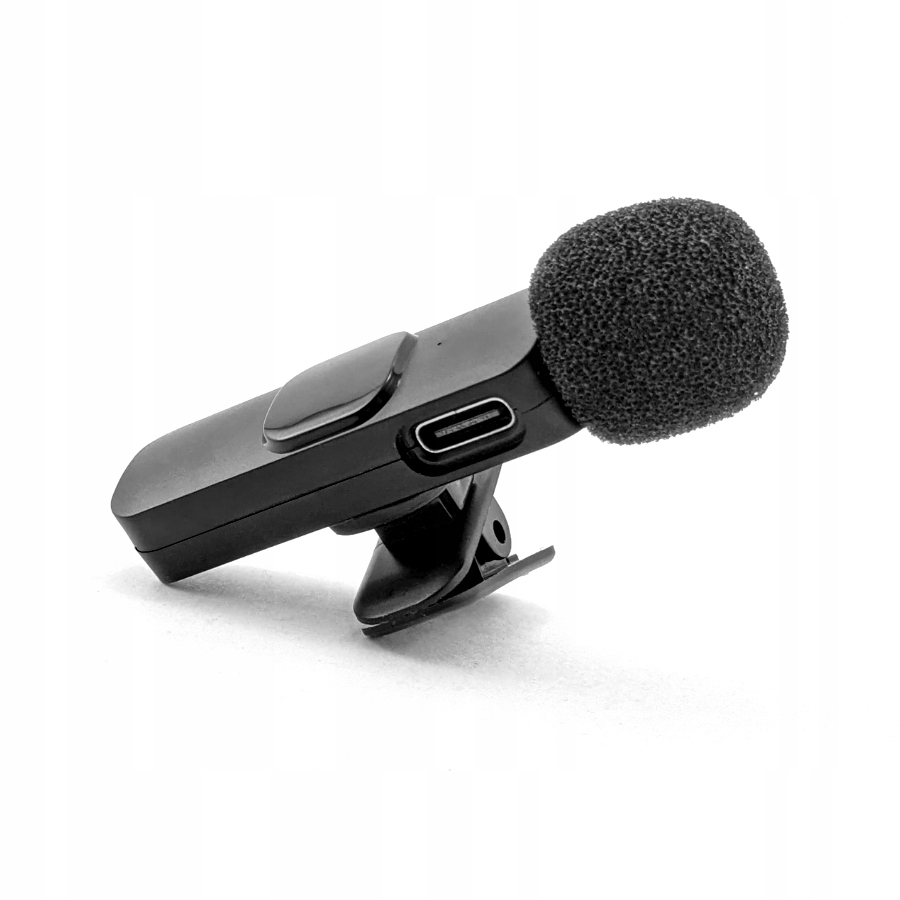 2x Mikrofon Bezprzewodowy Krawatowy USB-C Klips Android Streaming Live Vlog