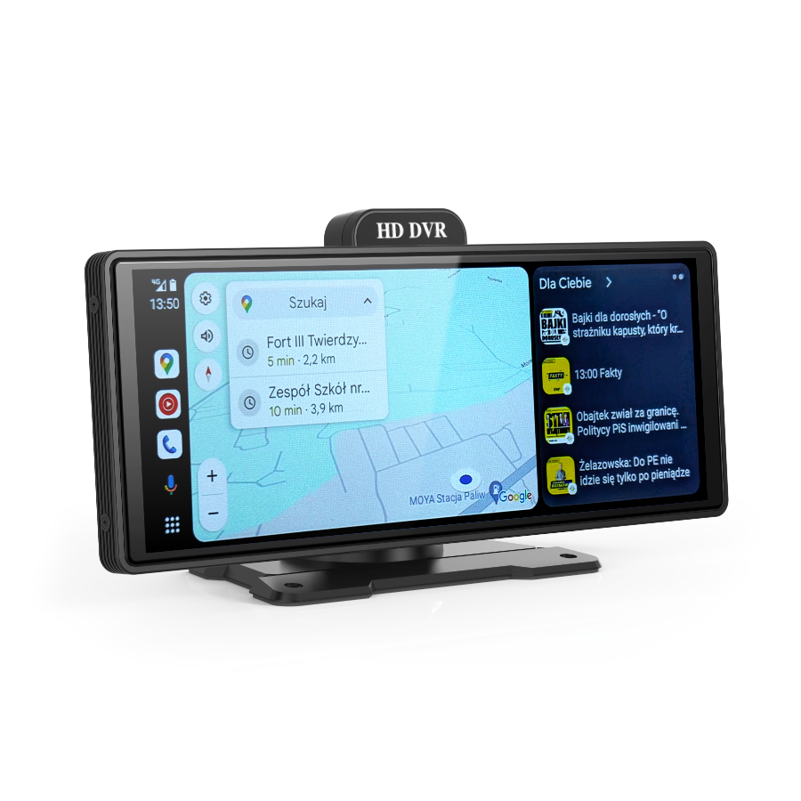 Stacja Multimedialna Rejstrator Android Apple Carplay DVR 4K 2 Kamery Wifi