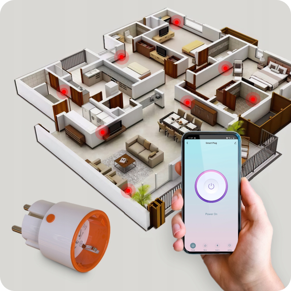 Inteligentne gniazdko Tuya Zigbee z pomiarem