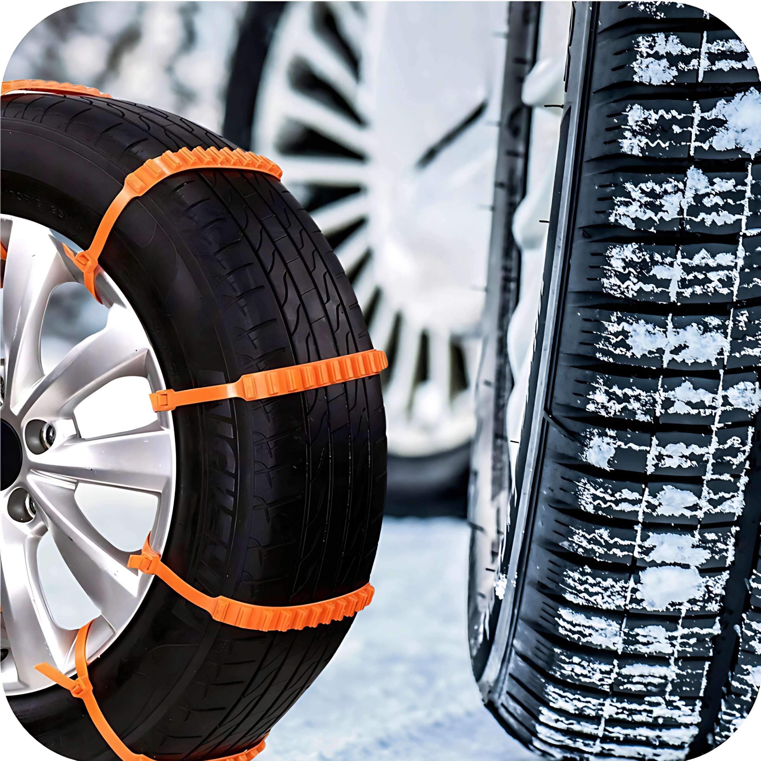 Opaski Zaciskowe na Kola Antyposlizgowe Opaski na Kola Zimowe Wielorazowe