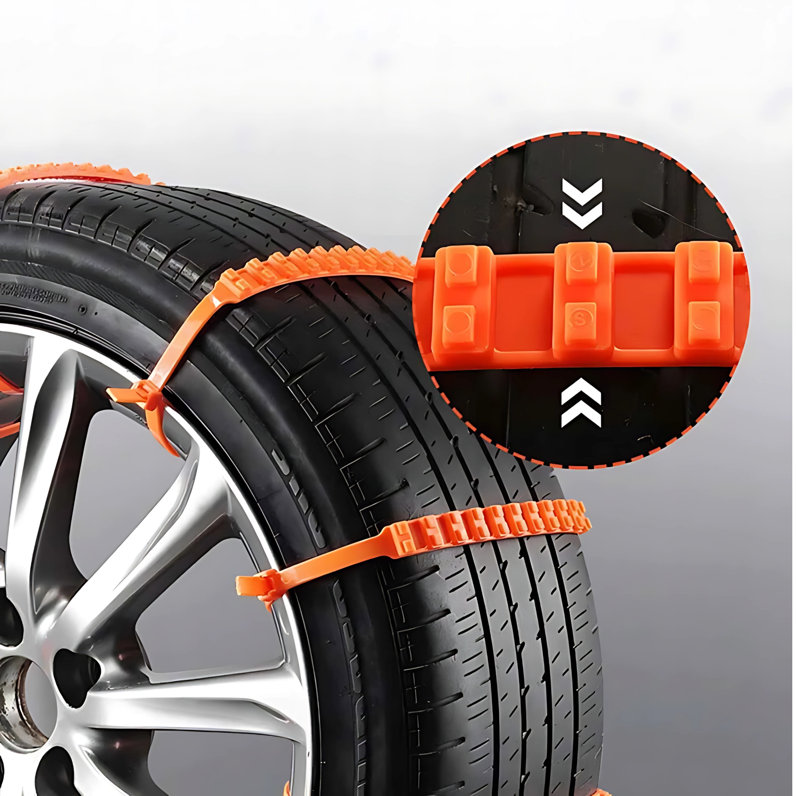 Opaski Zaciskowe na Kola Antyposlizgowe Opaski na Kola Zimowe Wielorazowe