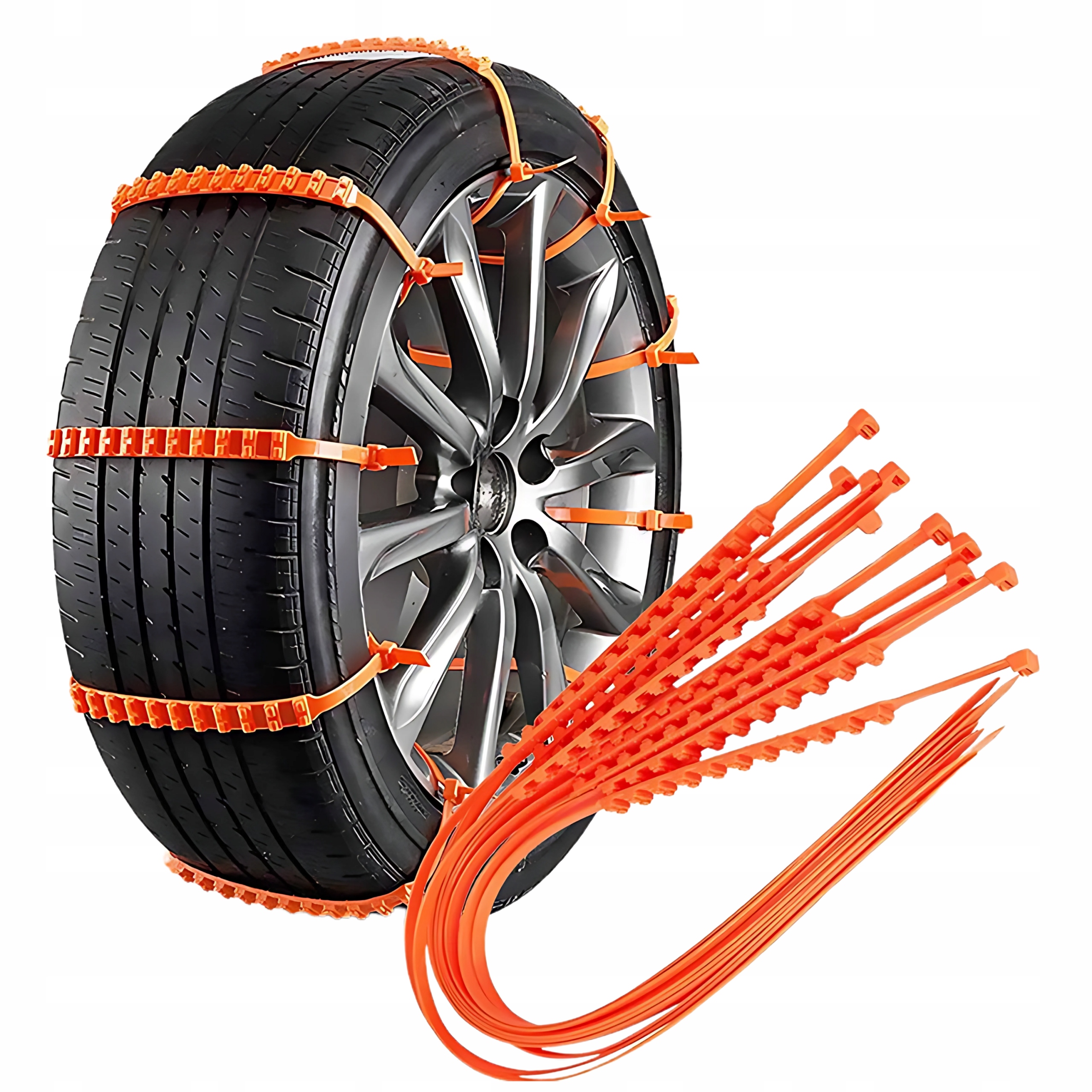 Opaski Zaciskowe na Kola Antyposlizgowe Opaski na Kola Zimowe Wielorazowe