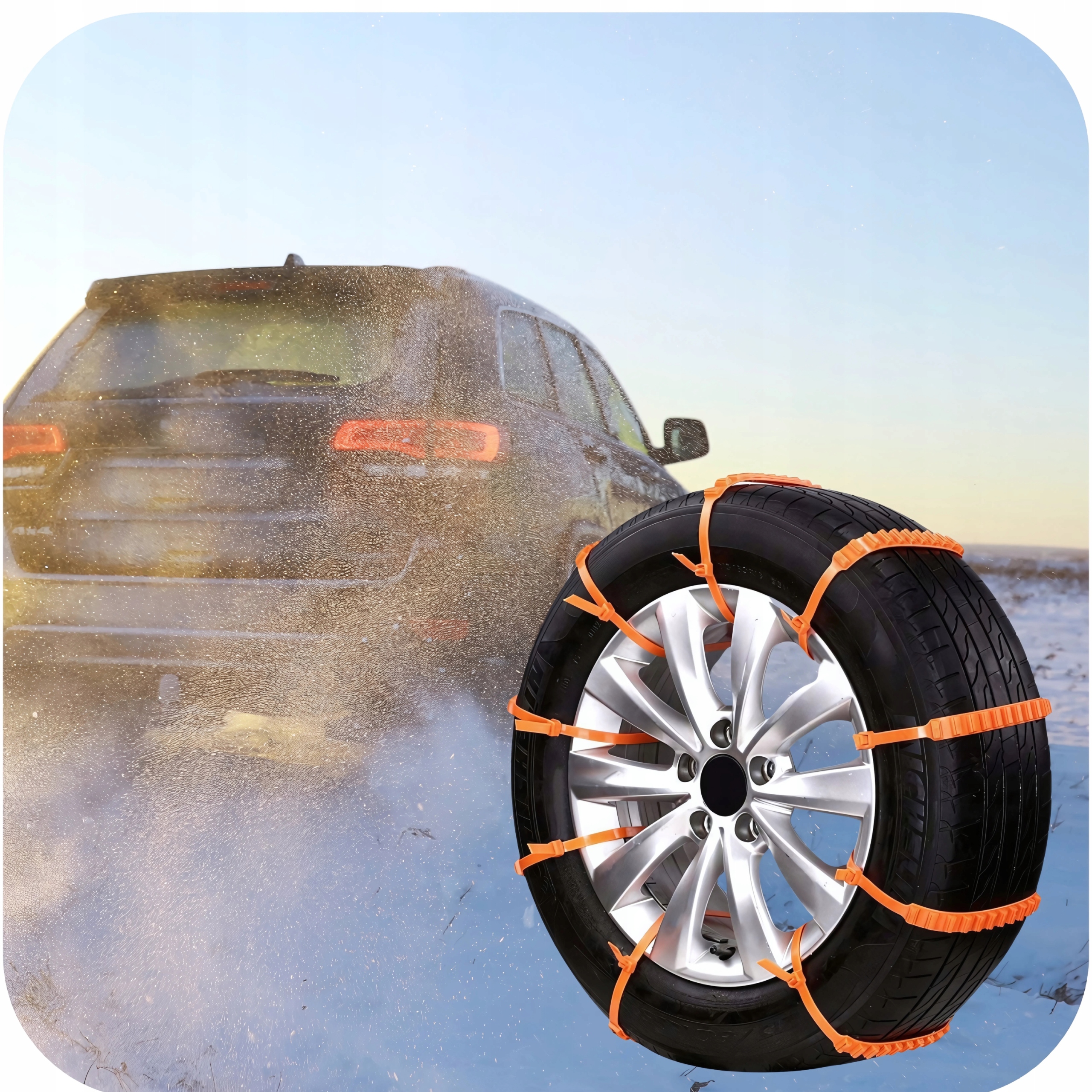 Opaski Zaciskowe na Kola Antyposlizgowe Opaski na Kola Zimowe Wielorazowe