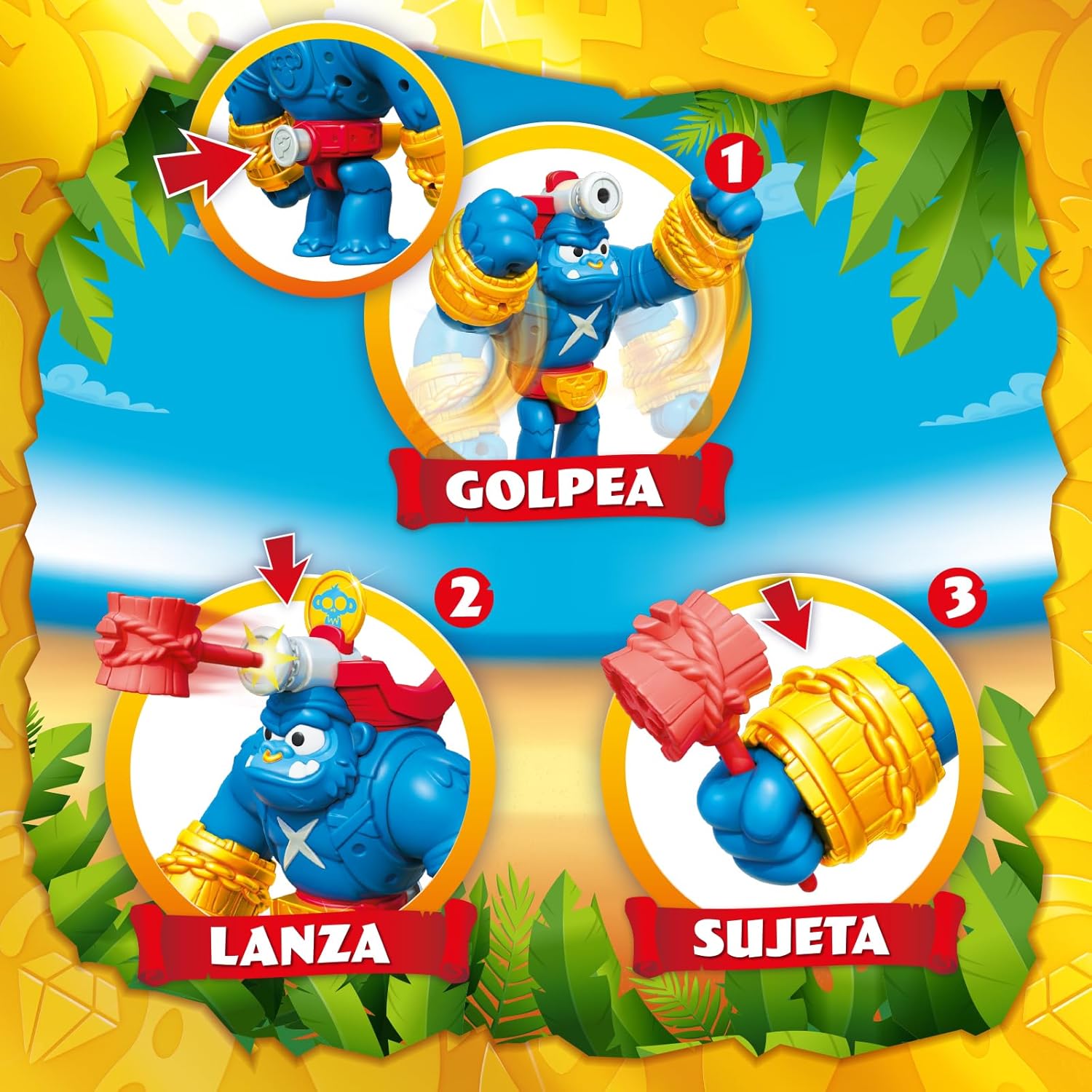 PIRATIX Crazy Jungle Niebieski Goryl Smash Jack