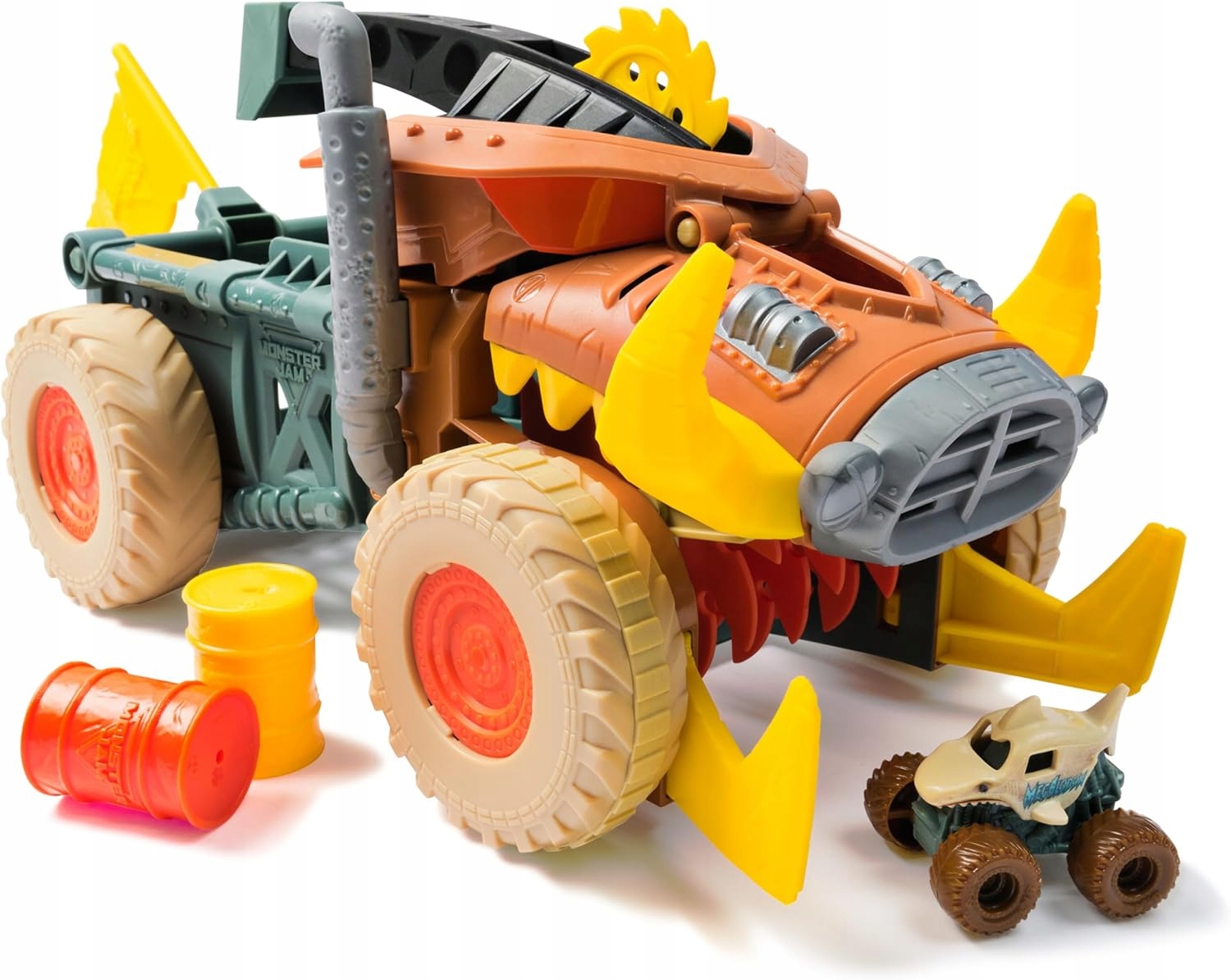 Monster Jam Mini Jams – Zestaw Megalodon Mad Hog Chomper z Akcesoriami