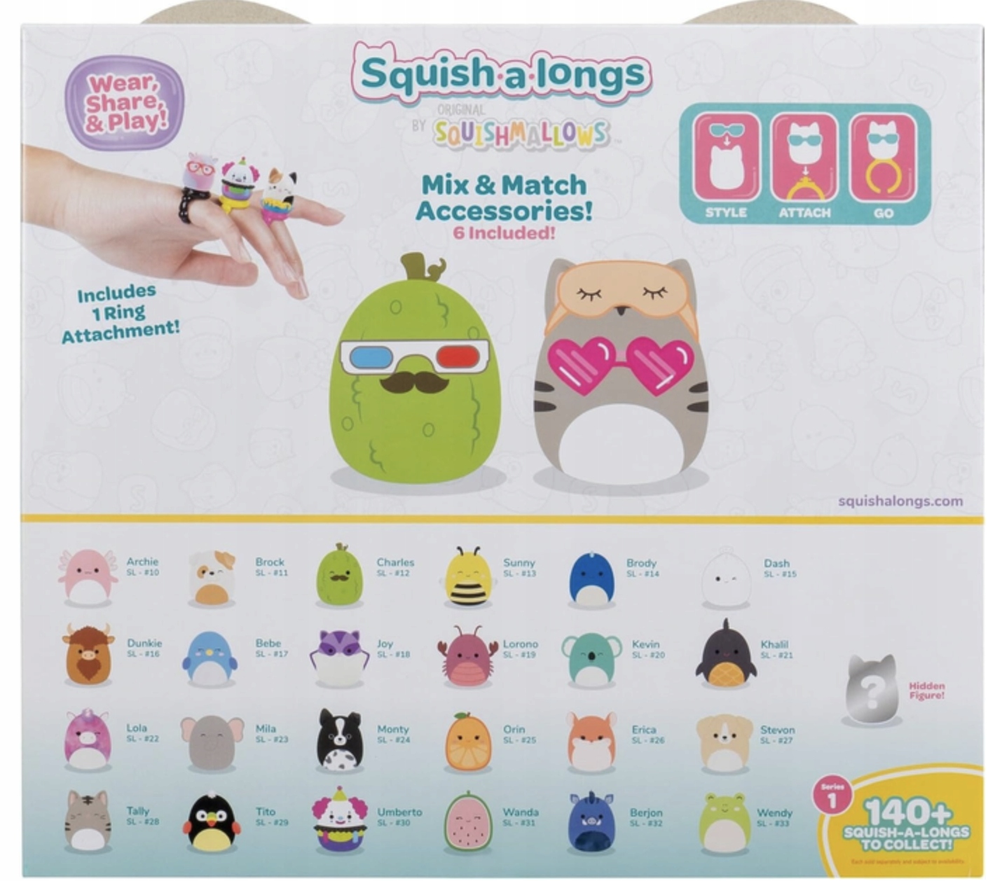 SQUISHMALLOWS Zestaw Figurek Squish a longs 25 szt