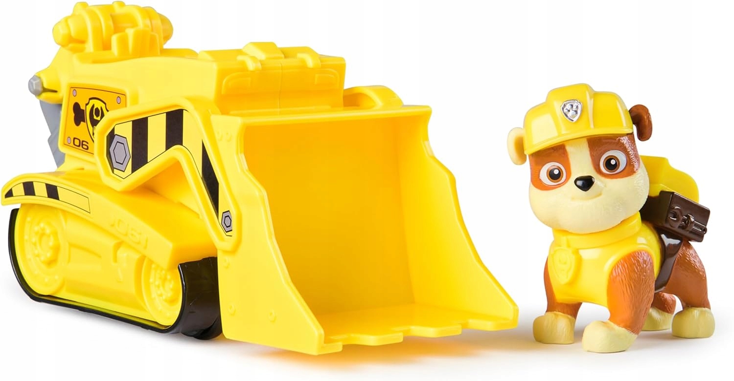 PSI PATROL POJAZD Spychacz Buldożer i Figurka RUBBLE