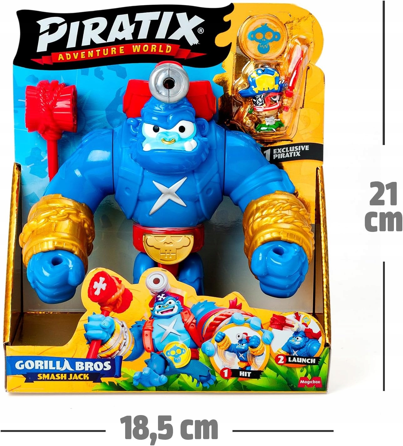 PIRATIX Crazy Jungle Niebieski Goryl Smash Jack