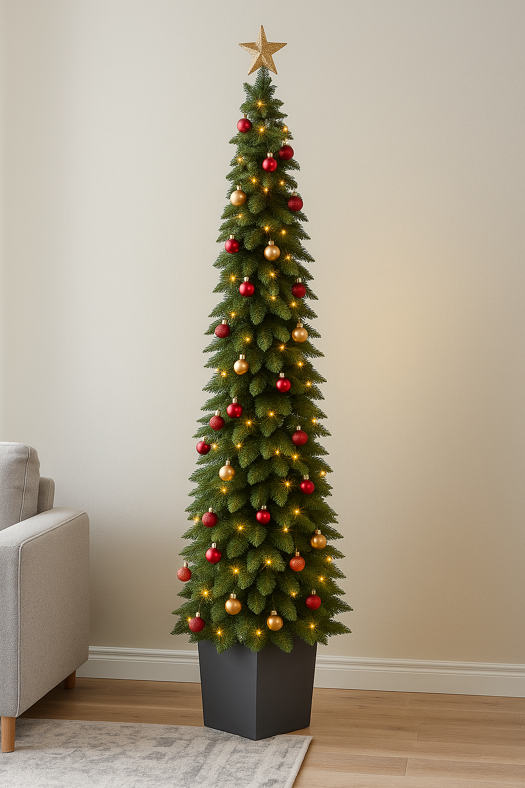 CHOINKA SZTUCZNA 190 CM ŚWIERK ZIELONY W DONICZCE EFEKT JAK ŻYWA