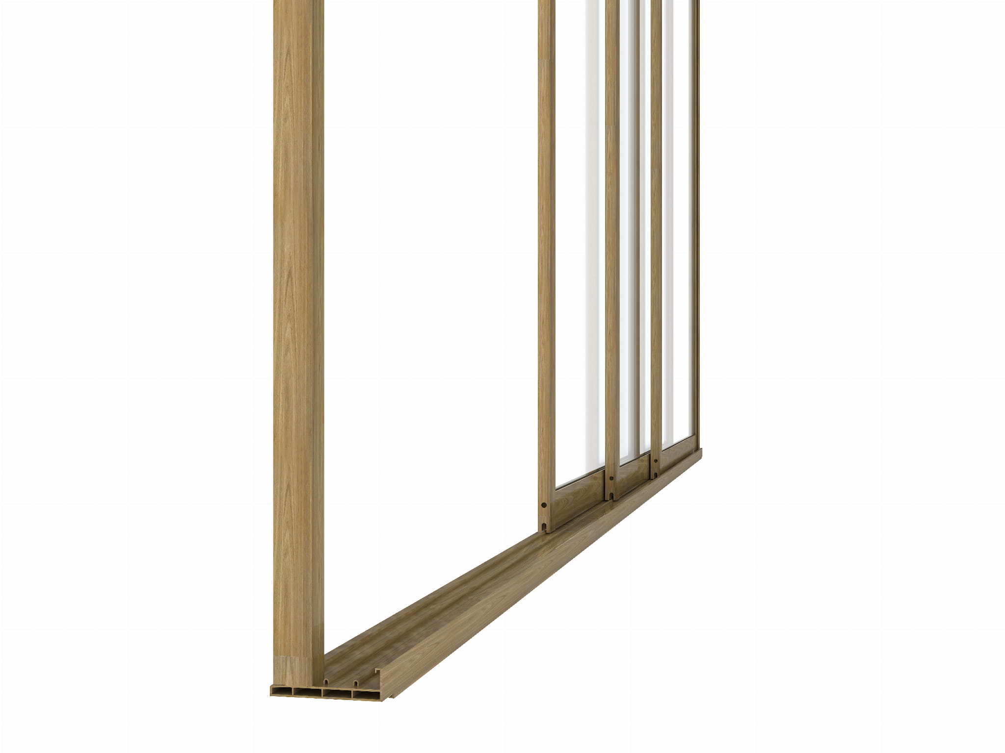 DRZWI PRZESUWNE SZKLANE LUXE 4M 370X238 CM KOLOR DREWNA