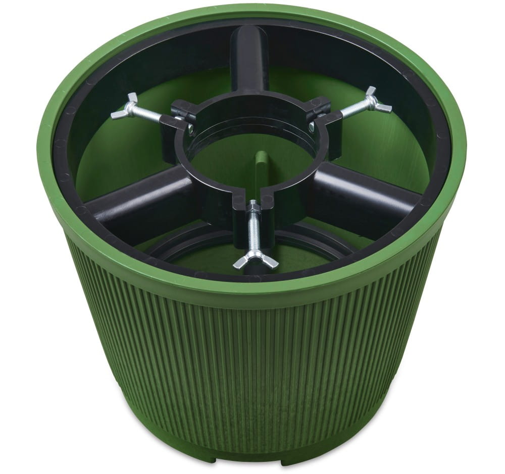 STOJAK NA CHOINKĘ ZIELONY REGULOWANY 2W1 Z POJEMNIKIEM NA WODĘ 31 CM