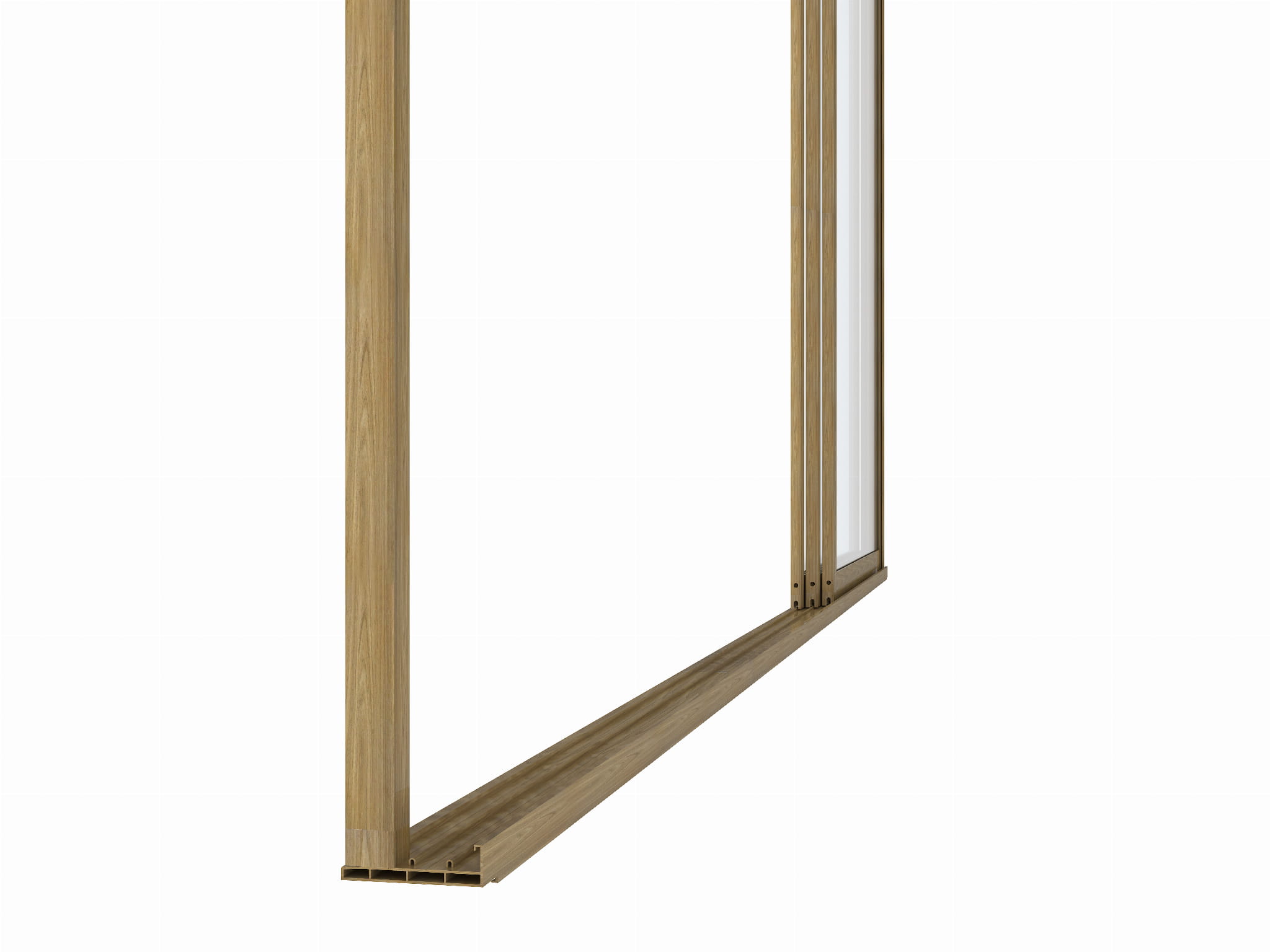 DRZWI PRZESUWNE SZKLANE LUXE 4M 370X238 CM KOLOR DREWNA