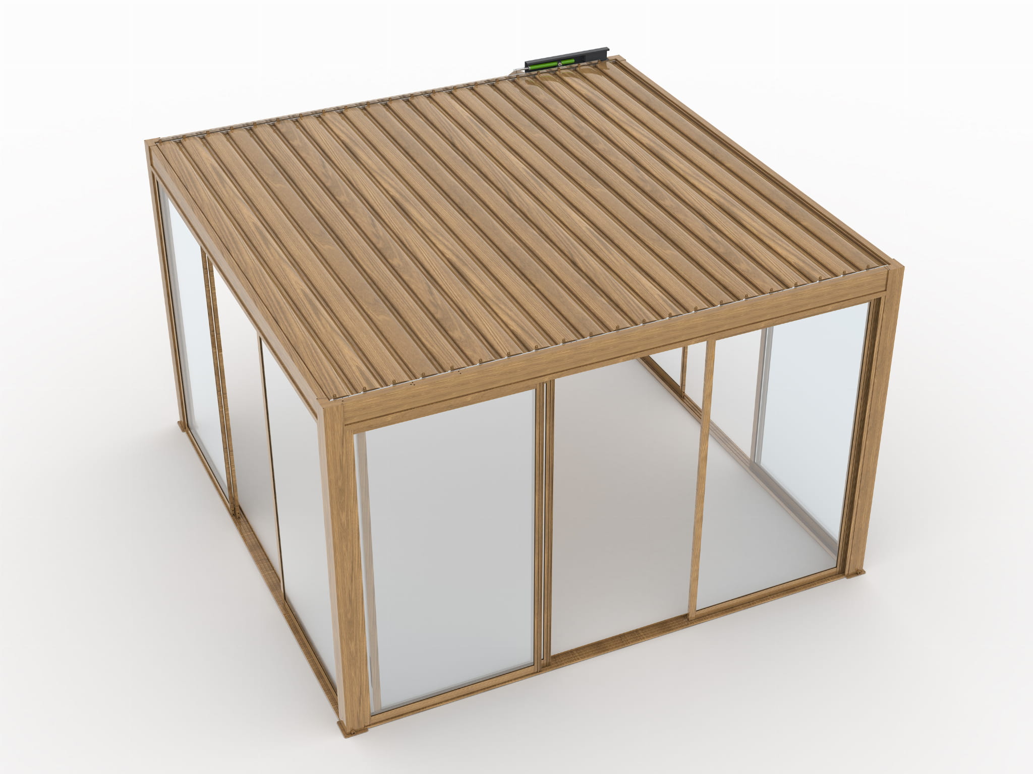 DRZWI PRZESUWNE SZKLANE LUXE 4M 370X238 CM KOLOR DREWNA