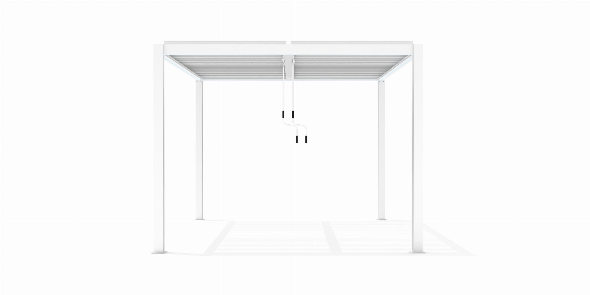 PERGOLA OGRODOWA LUXE 3x4 BIAŁA ALUMINIOWA Z LED