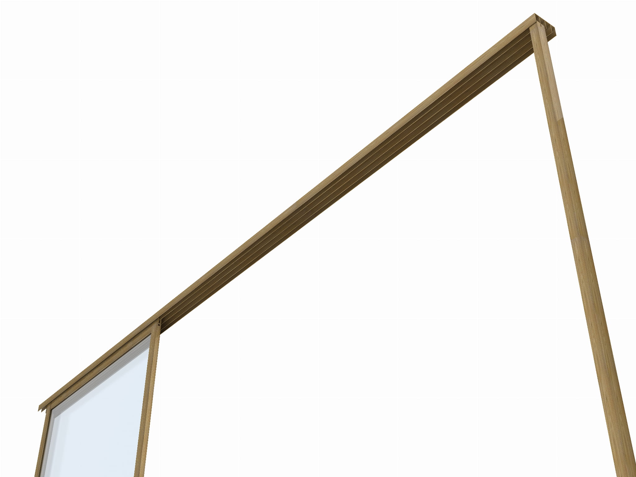 DRZWI PRZESUWNE SZKLANE LUXE 4M 370X238 CM KOLOR DREWNA