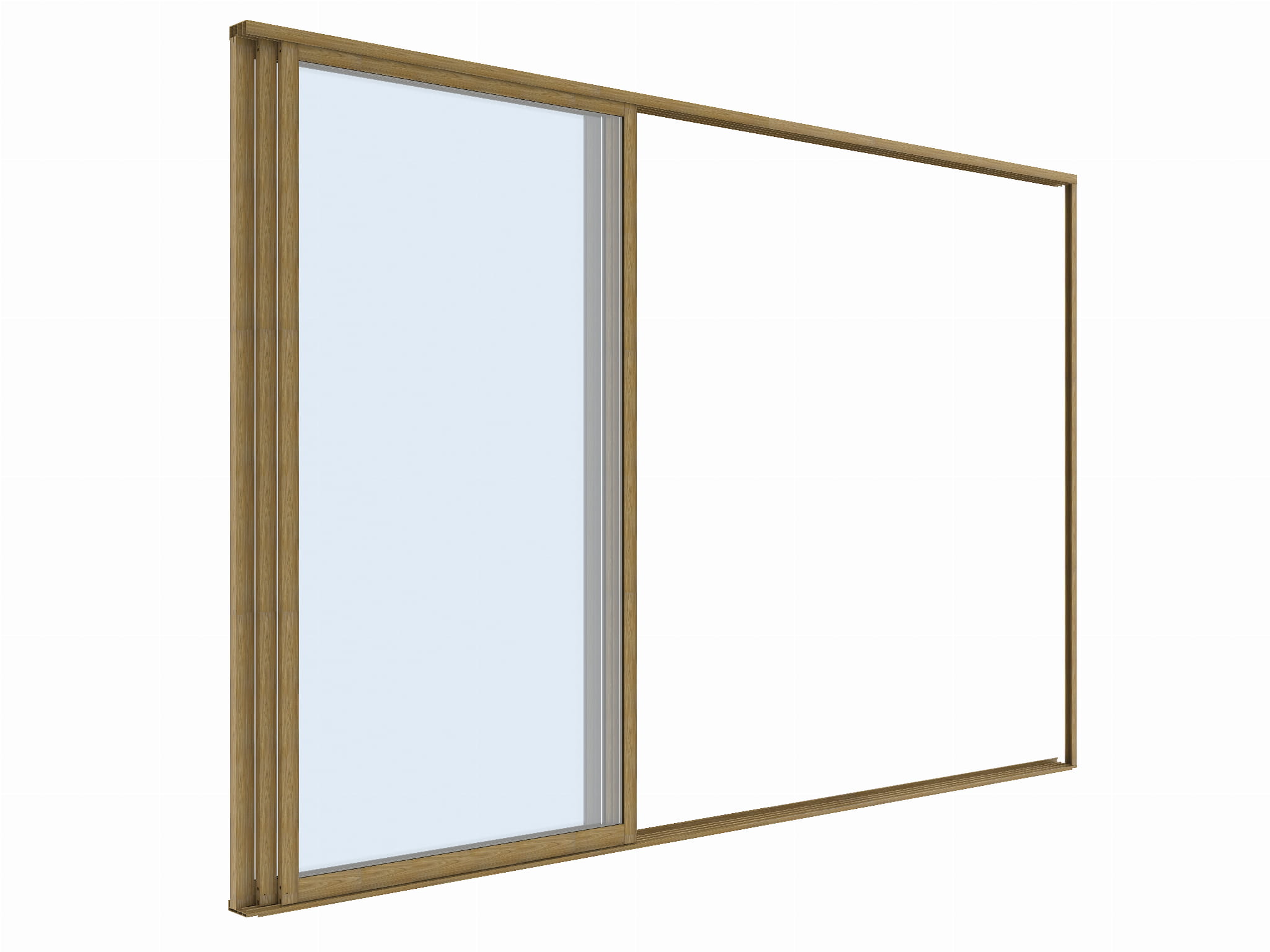 DRZWI PRZESUWNE SZKLANE LUXE 4M 370X238 CM KOLOR DREWNA