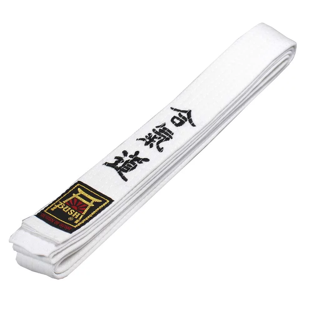 Pasy Aikido z Haftem 320 cm Biały