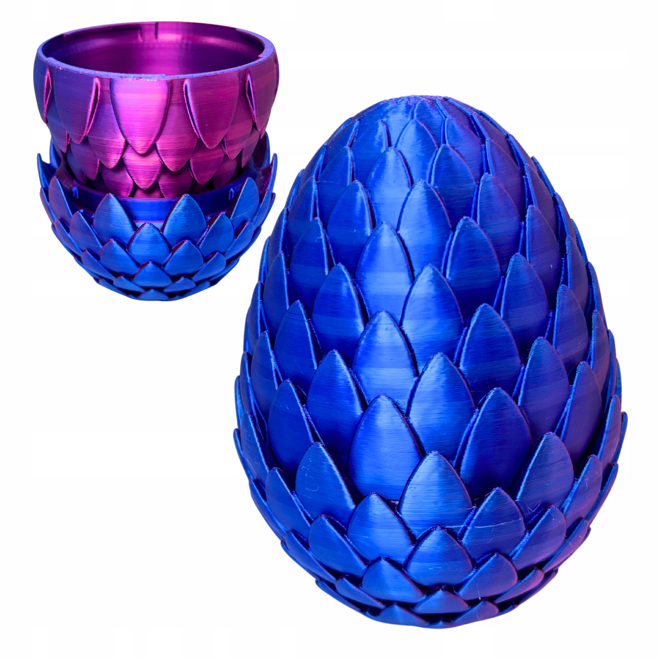 Smocze jajo 13 cm midnight druk 3d otwierane pojemnik figurka fantasy Box