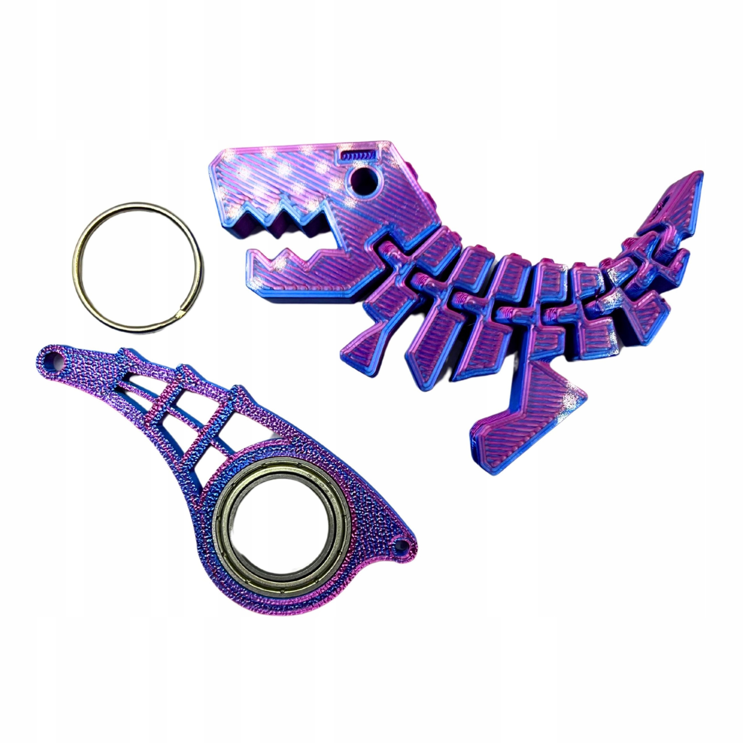 KEYRAMBIT KEYSPINNER + FLEXI REX MIDNIGHT TIKTOK BRELOK DO KLUCZY PREZENT