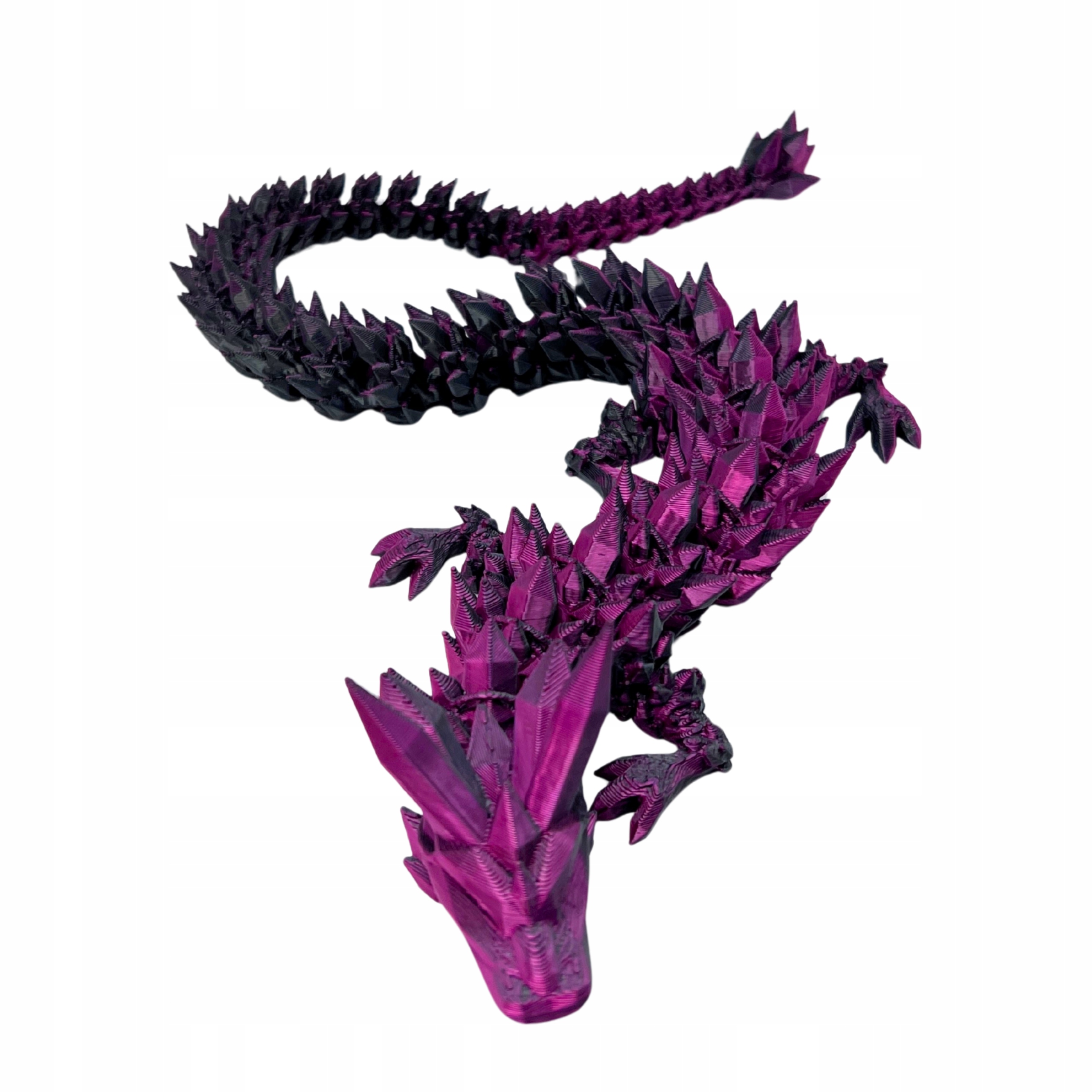 Smok kolekcjonerski 3D Mistic Purple ruchomy figurka prezent 39 cm crystal
