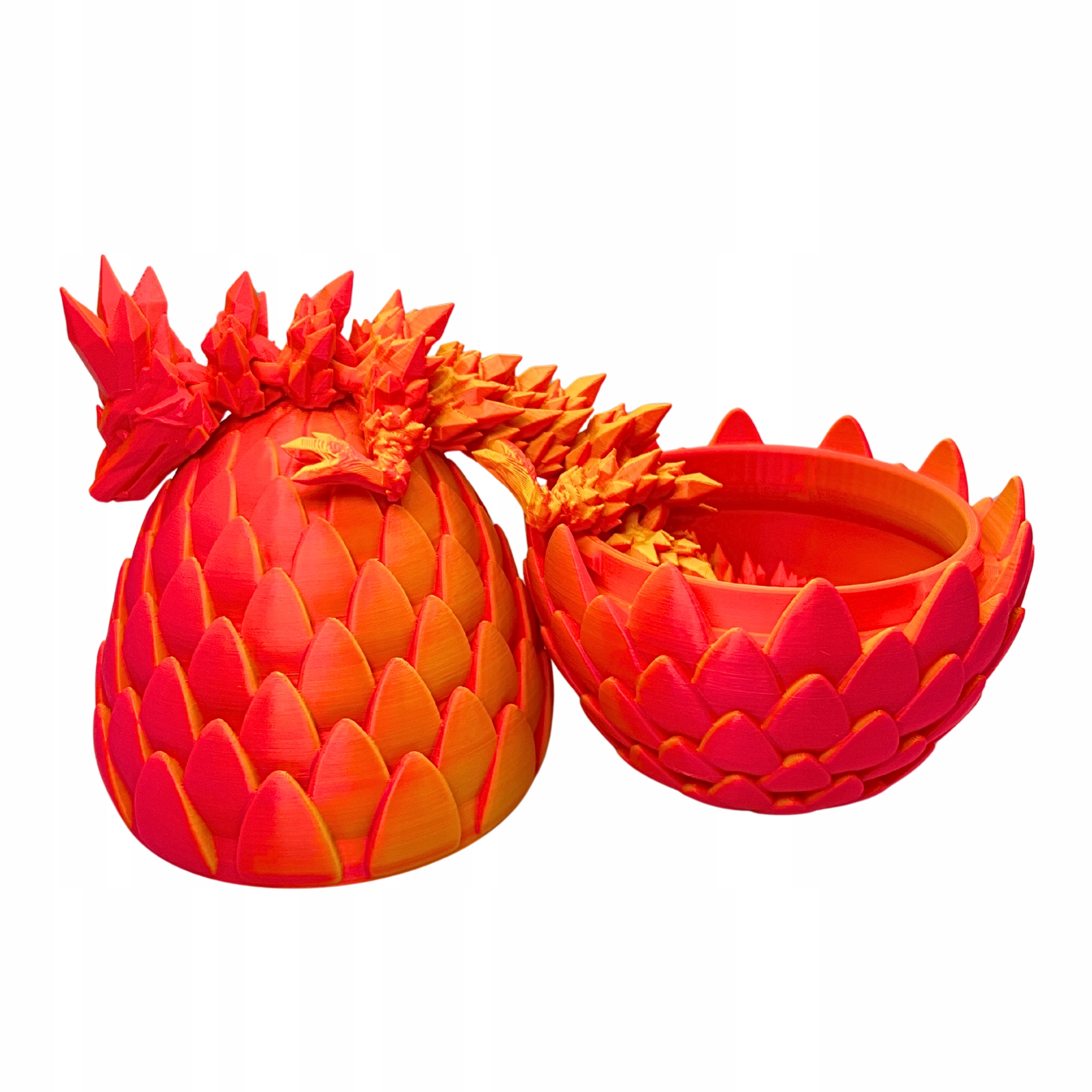 Kryształowy smok 39cm z jajem Neon figurka dekoracja Ruchomy Crystal Dragon