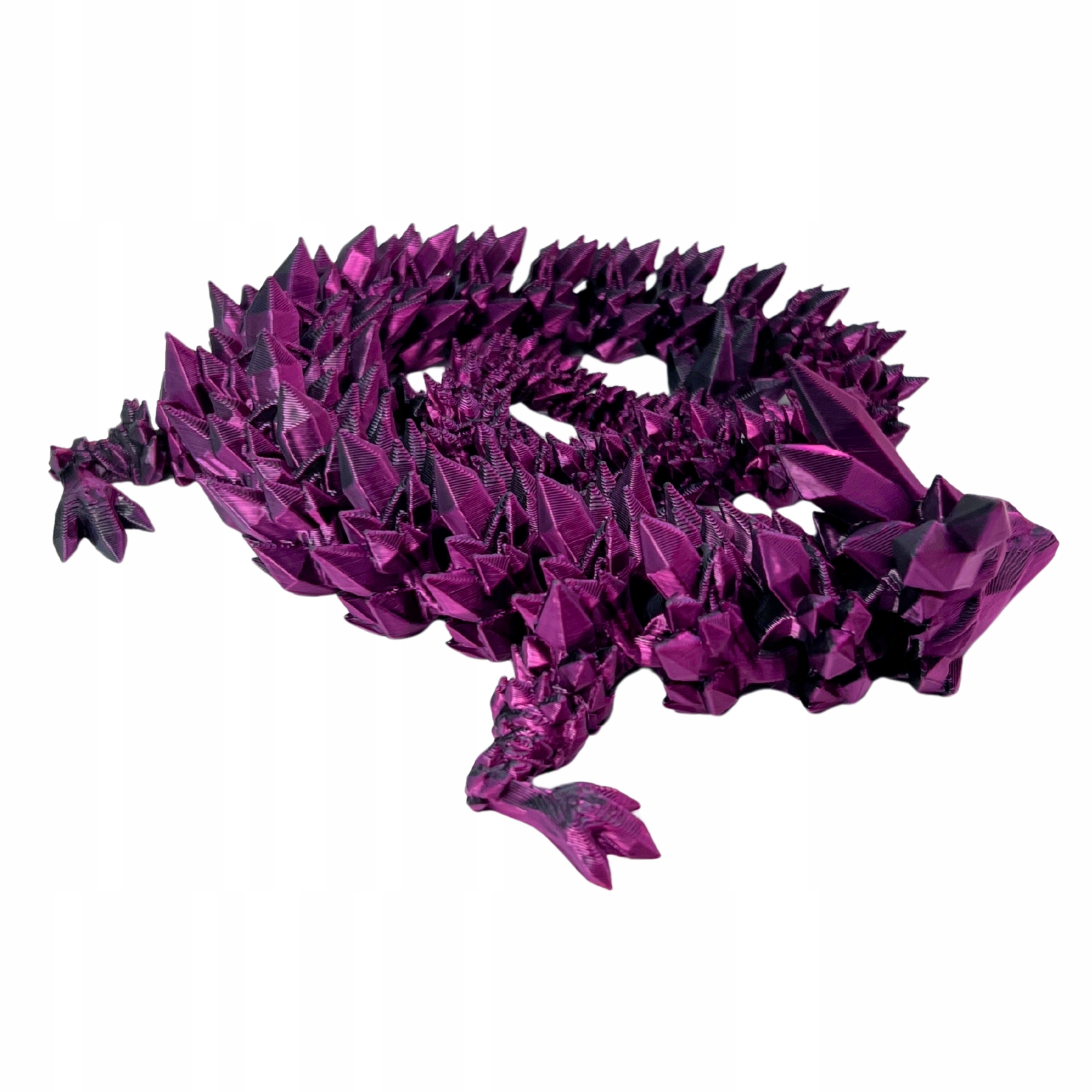 Smok kolekcjonerski 3D Mistic Purple ruchomy figurka prezent 39 cm crystal