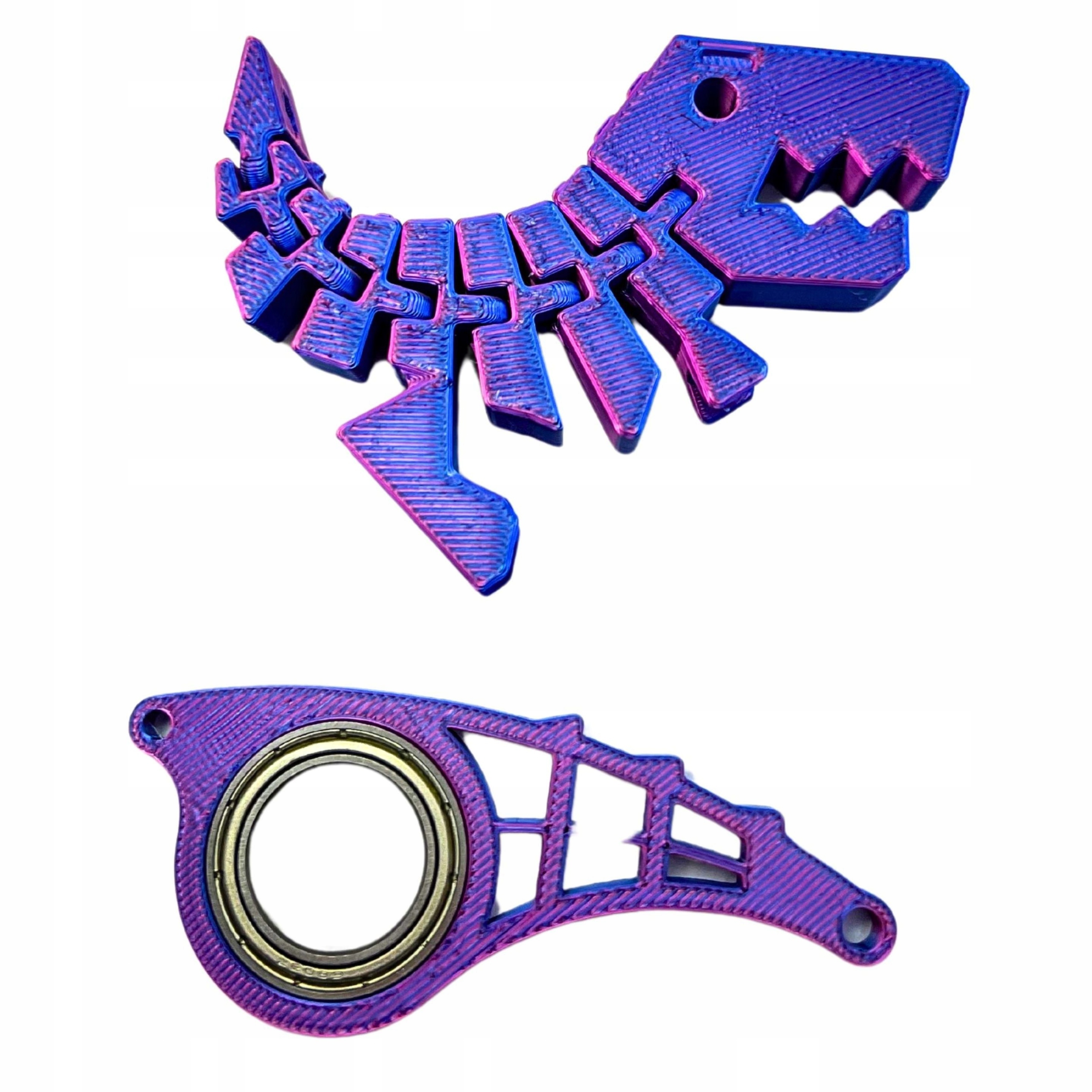 KEYRAMBIT KEYSPINNER + FLEXI REX MIDNIGHT TIKTOK BRELOK DO KLUCZY PREZENT