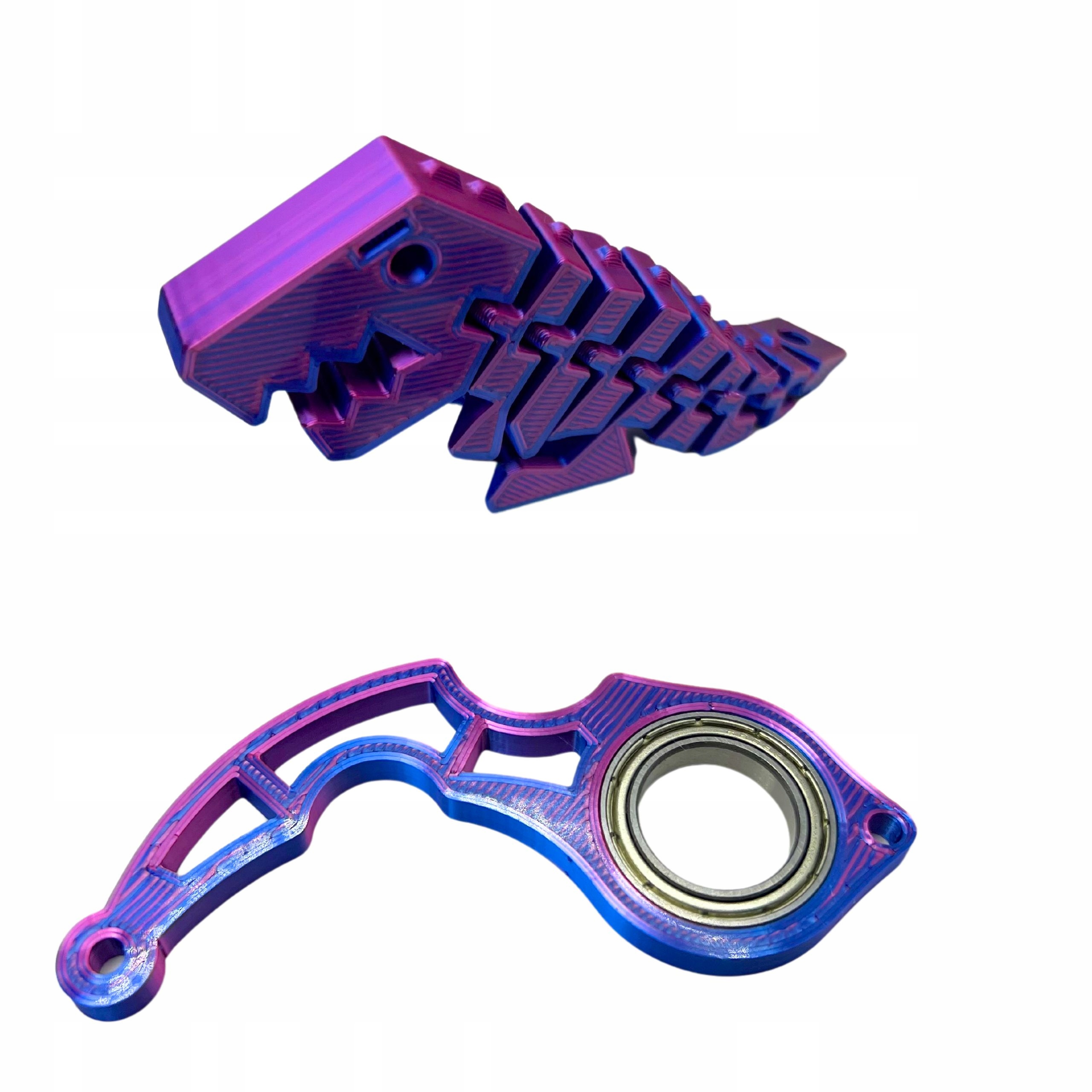 KEYSPINNER KEYRAMBIT BRELOK DO KLUCZY Zestaw + Dino TIKTOK KOLOR MIDNIGHT