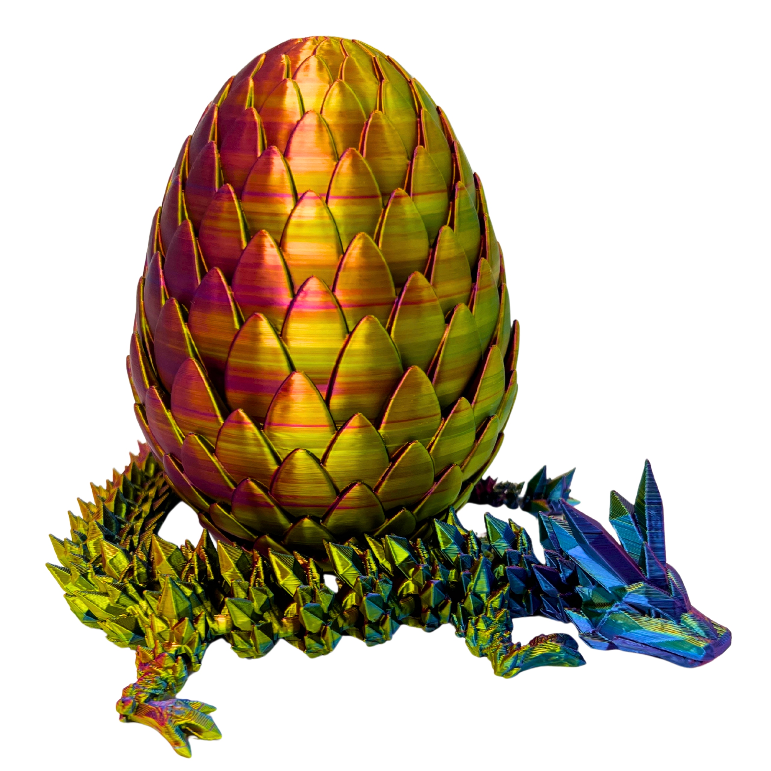 Kryształowy smok 39cm z jajem carnival figurka smok dekoracja 3d Dragon