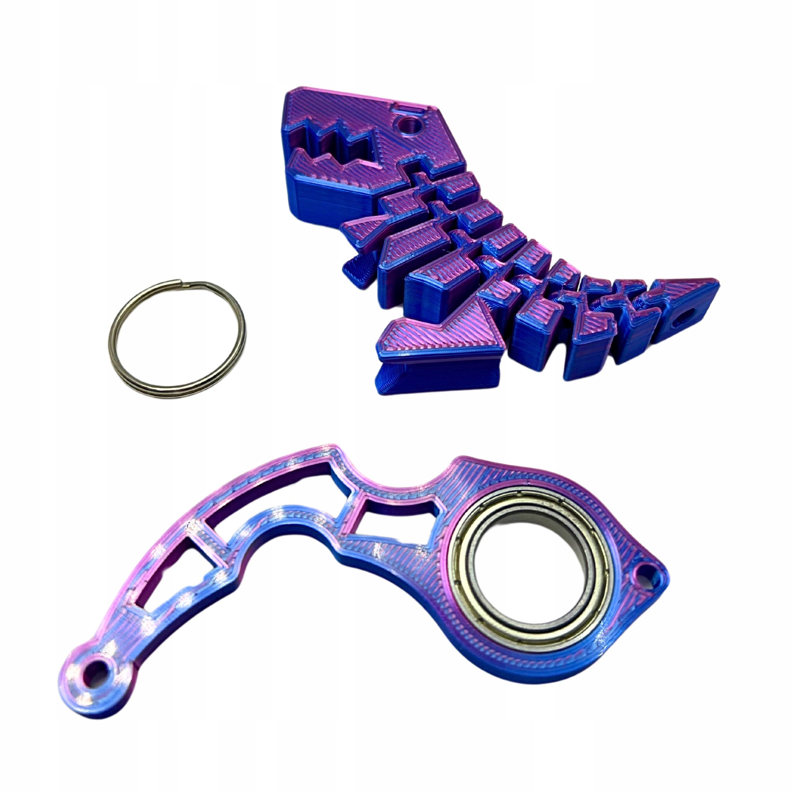 KEYSPINNER KEYRAMBIT BRELOK DO KLUCZY Zestaw + Dino TIKTOK KOLOR MIDNIGHT