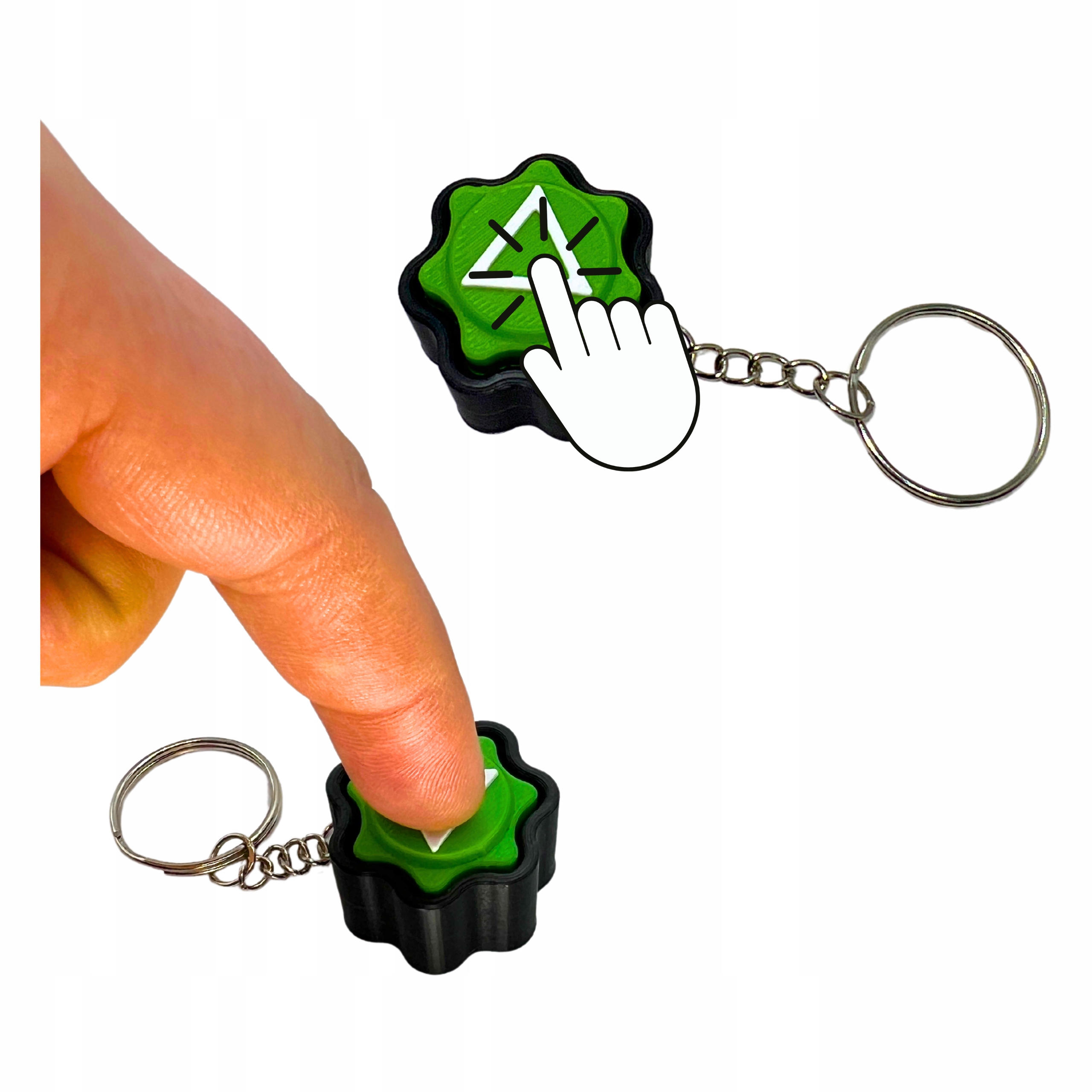 BRELOCZEK KLIKACZ DO KLUCZY JAK KOŚCI DO GRY GONGGI SQUID GAME ZIELONY