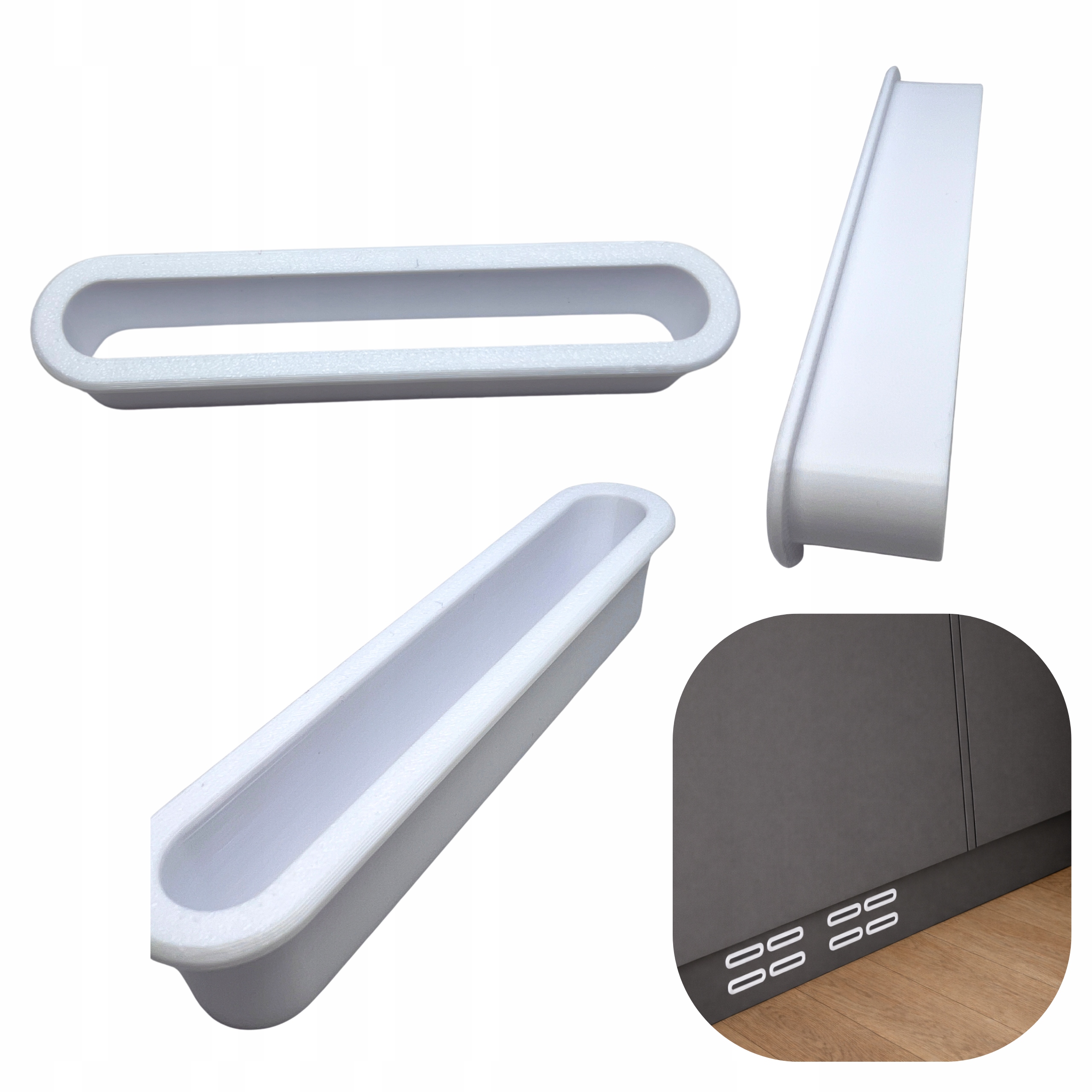 Kratka wentylacyjna Rozeta płaska biała 100 mm do płyt 18 mm maskownica