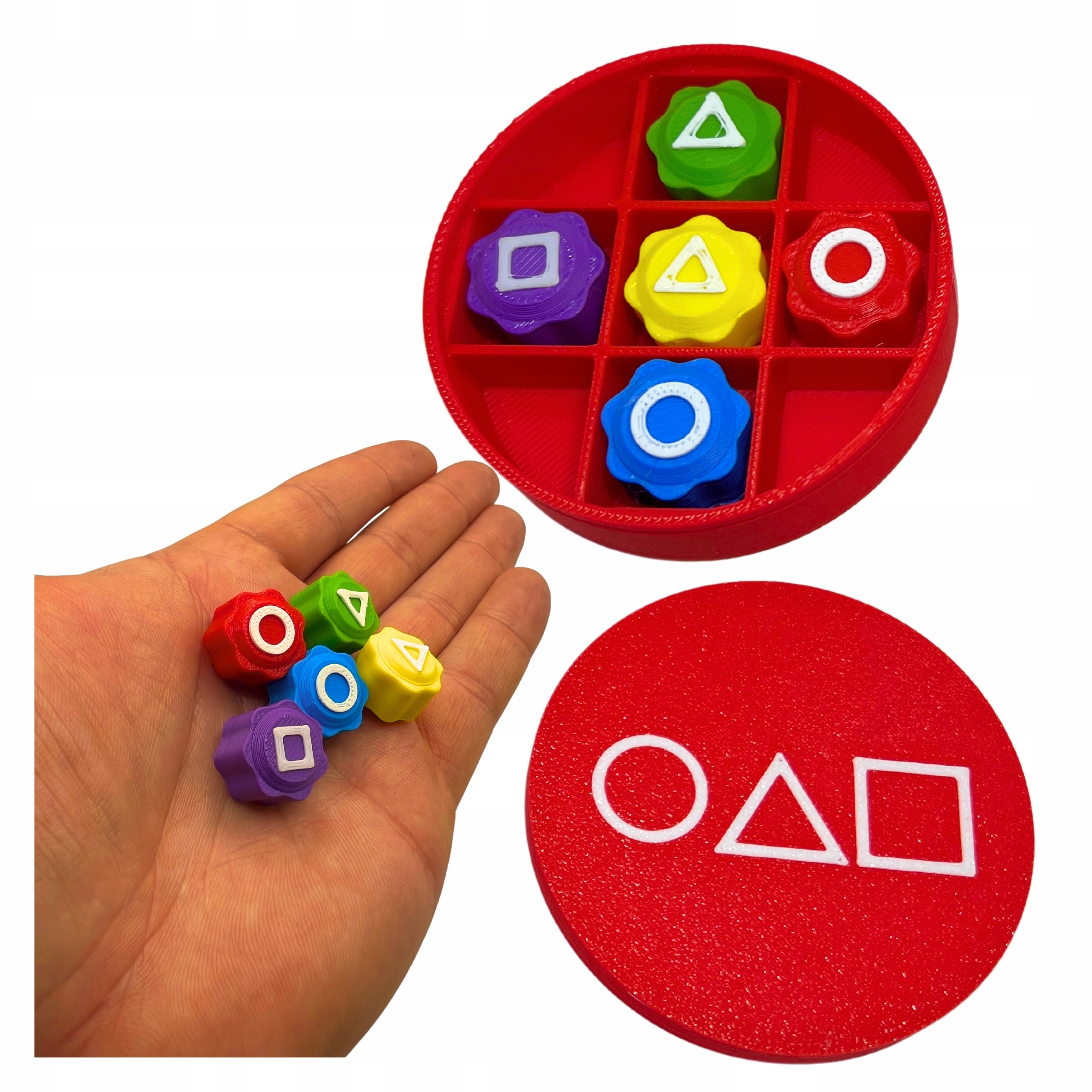 KOŚCI KOREAŃSKIEJ GRY GONGGI GONGI CONGGI SQUID GAME HACELE CIĘŻKIE RED BOX