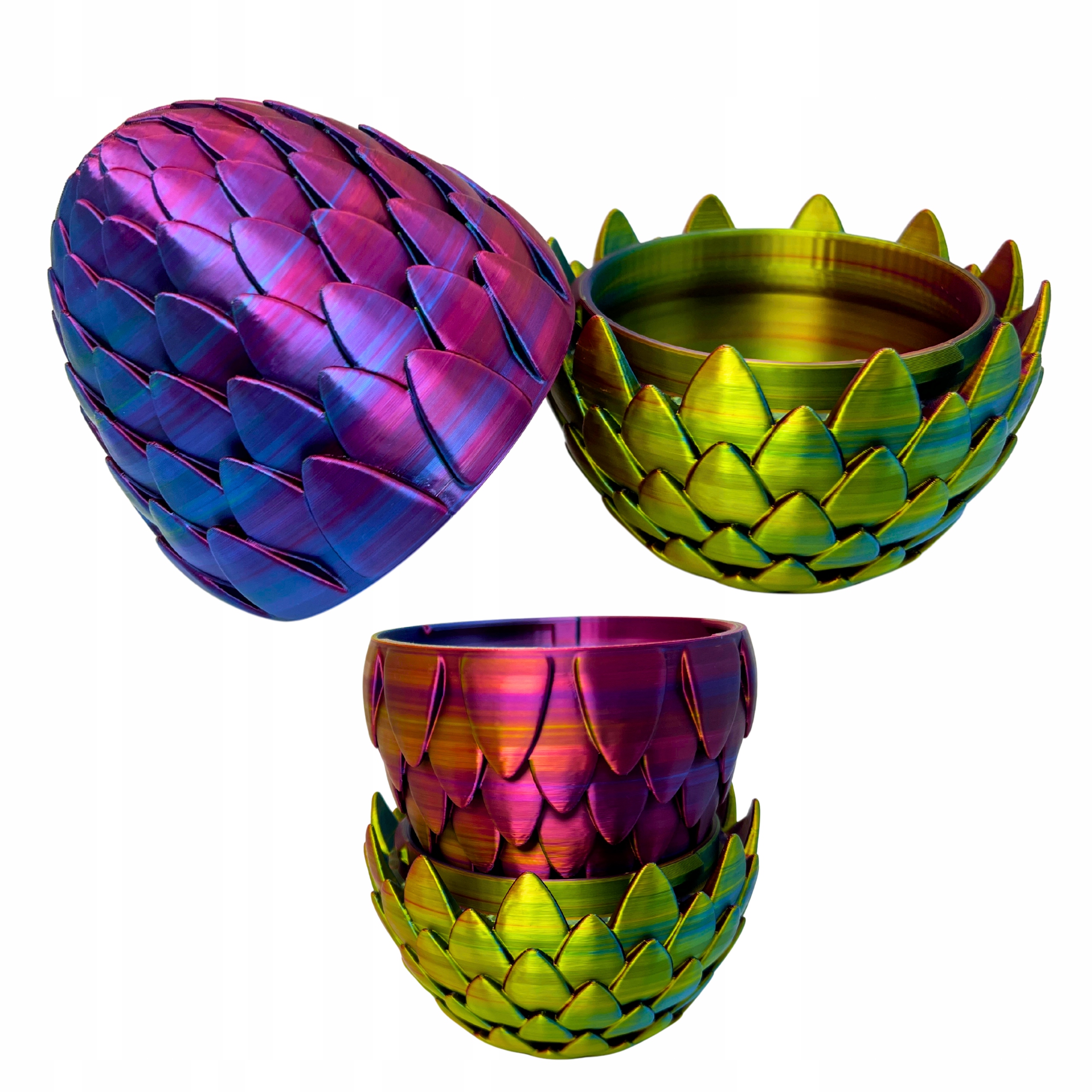 Smocze jajo 13 cm carnival druk 3d otwierane pojemnik figurka fantasy