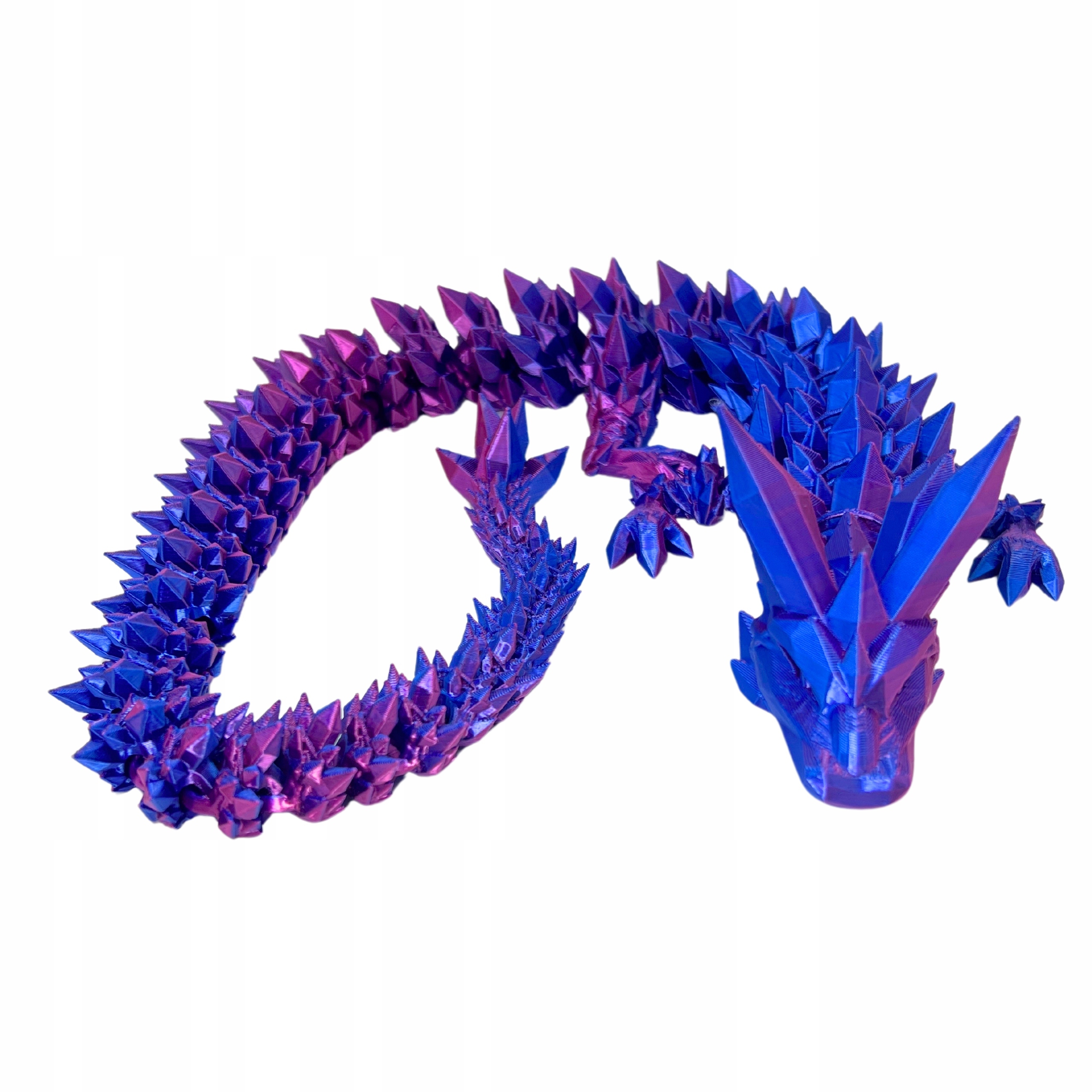 Kryształowy Smok Druk 3D Przegubowy Figurka Długość 54 cm kolor Midnight
