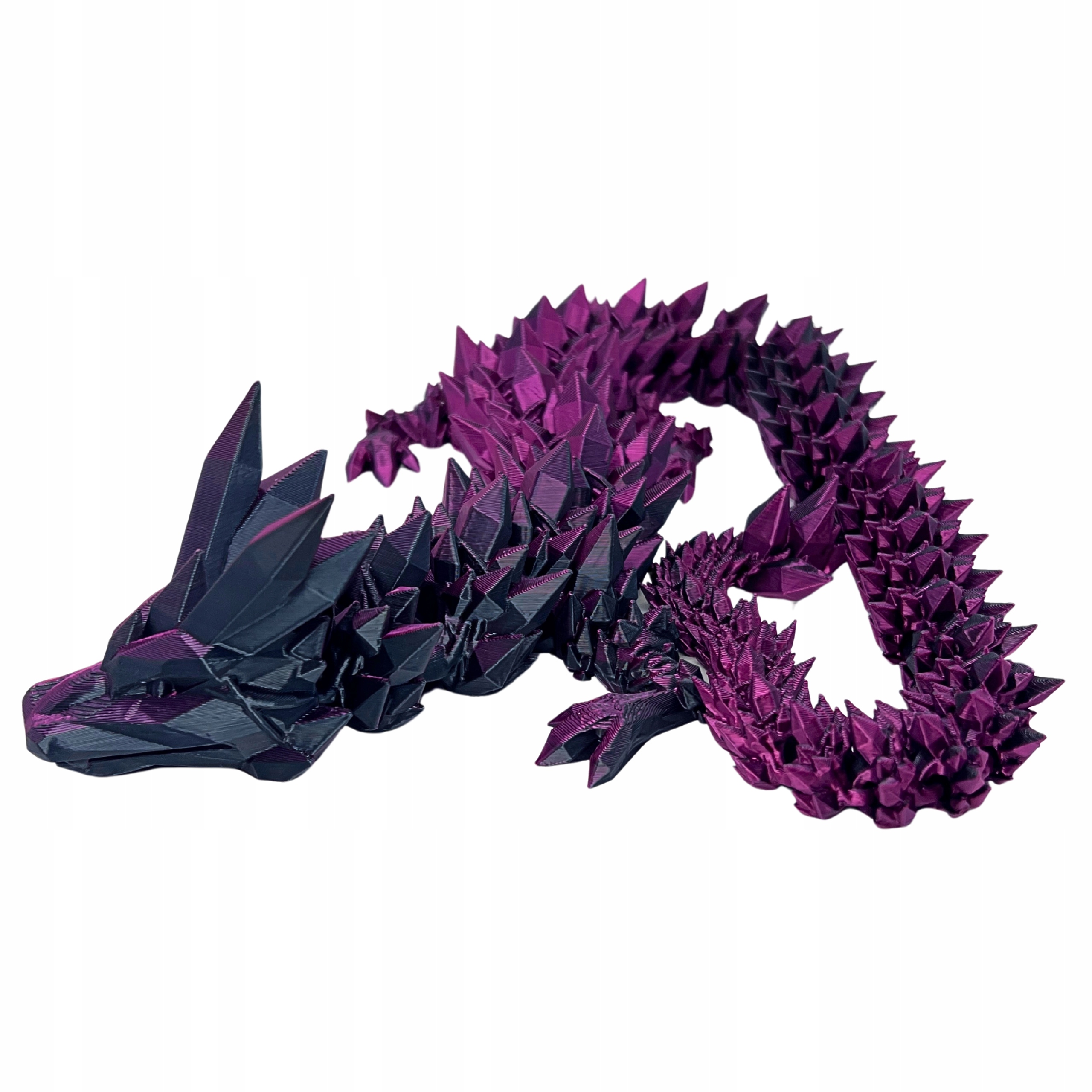 Smok Kryształowy 3D Mistic Purple Figurka Przegubowa 54 cm dekoracja pokoju