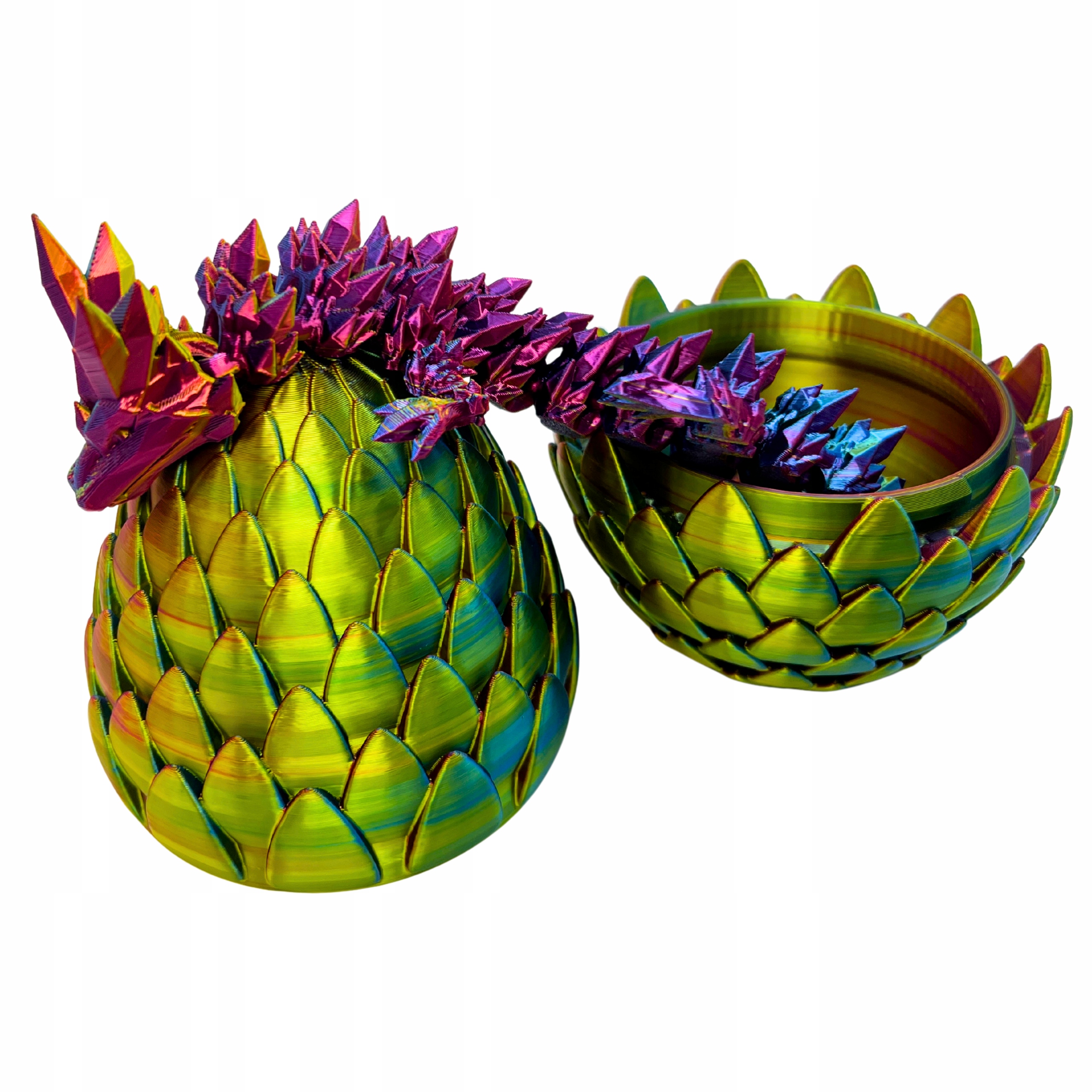 Kryształowy smok 39cm z jajem carnival figurka smok dekoracja 3d Dragon