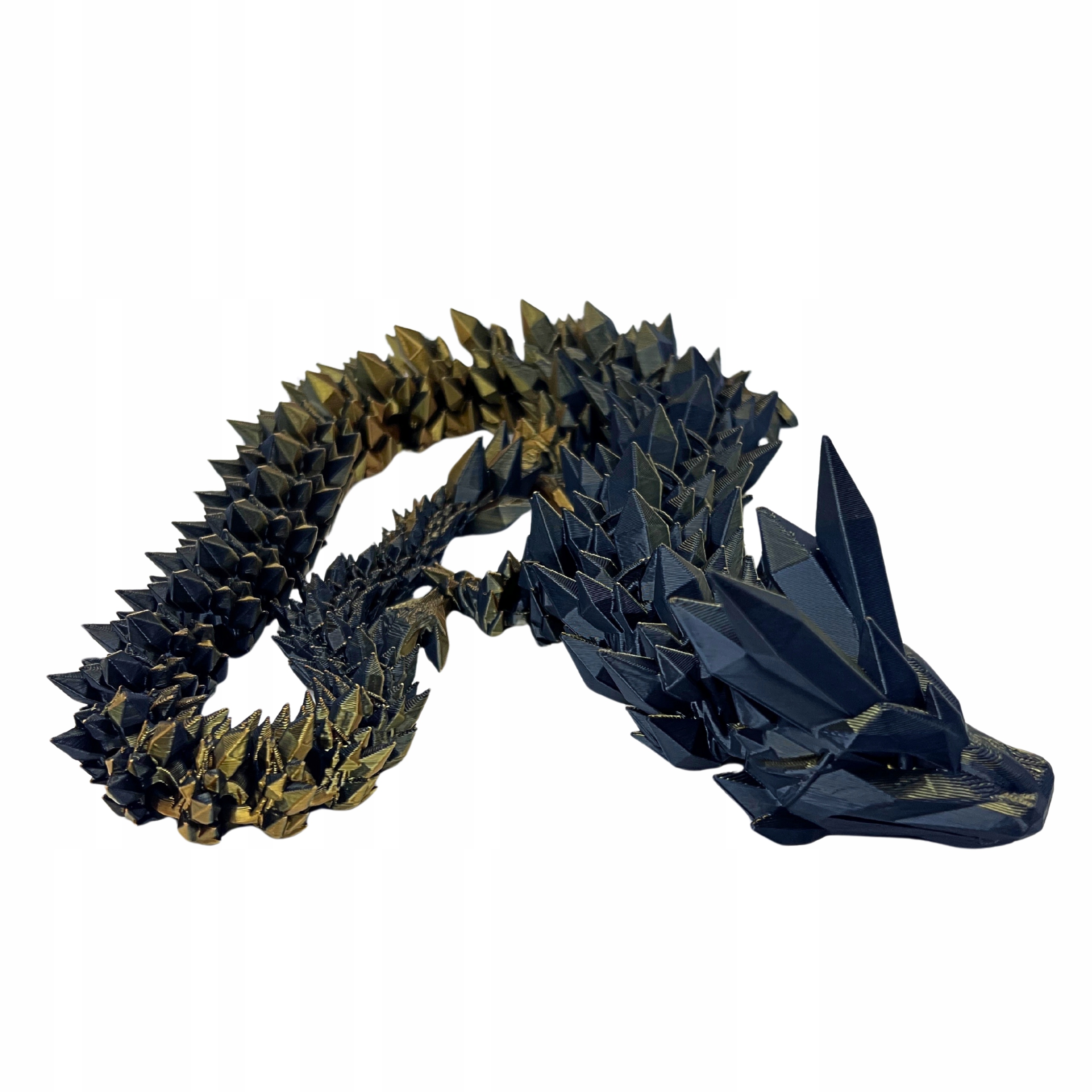 Figurka 3D smok kryształowy przegubowy długość 54 cm Mistic Tiger drukowana