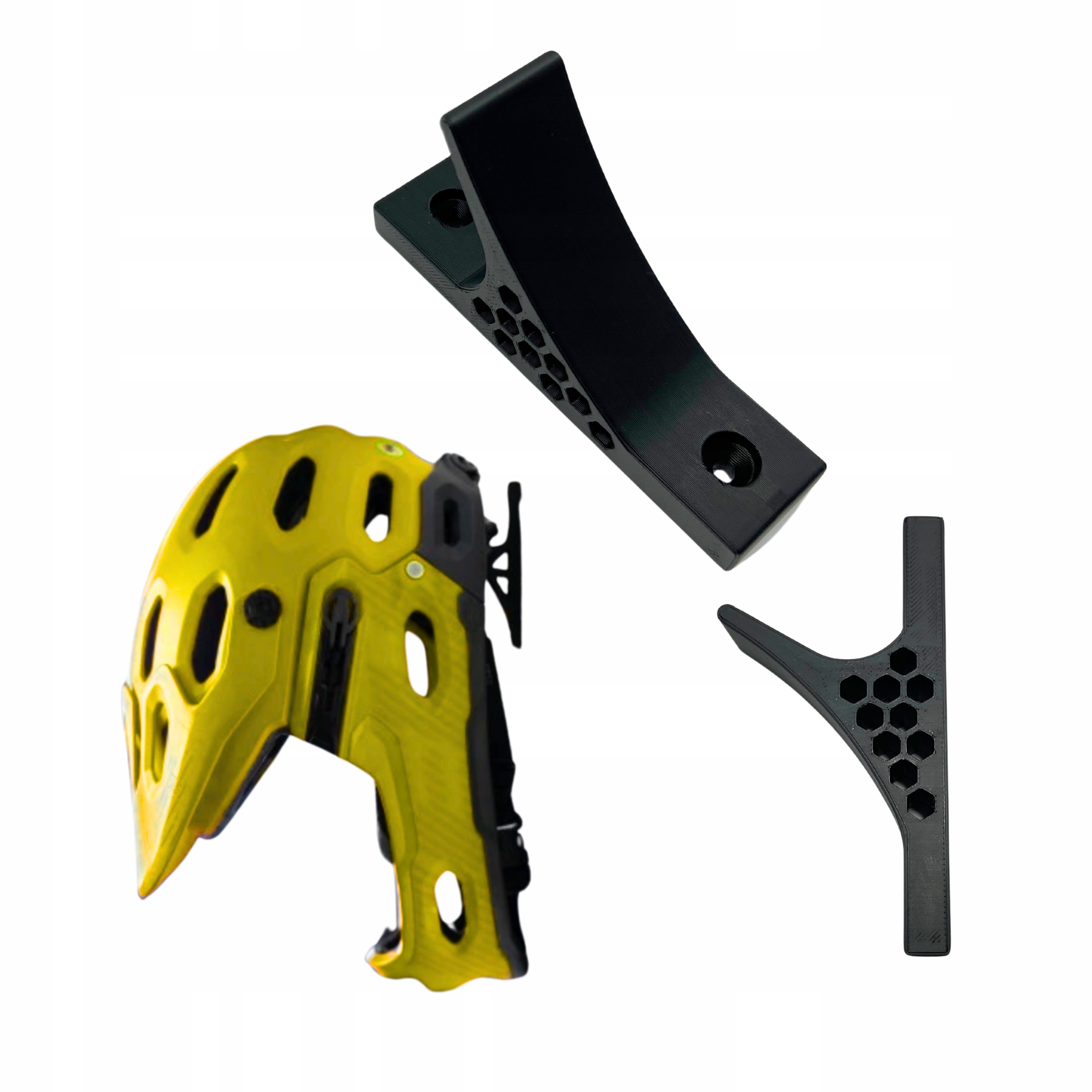 Wieszak Uchwyt na Kask Rowerowy Moto Czarny Super Mocny HAK do Ściany MTB