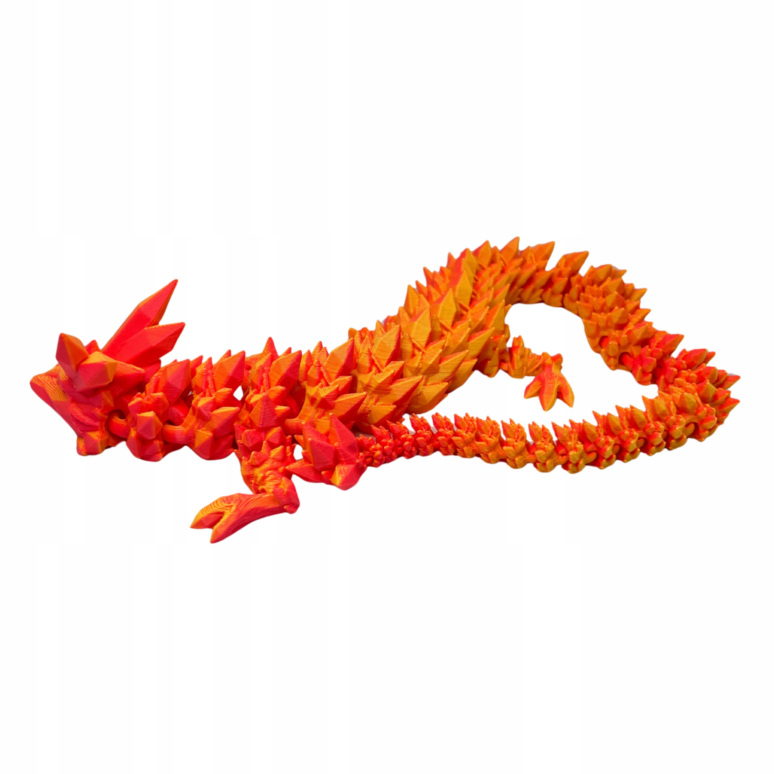 Kryształowy smok crystal dragon 39 cm figurka 3D ruchoma przegubowa neon